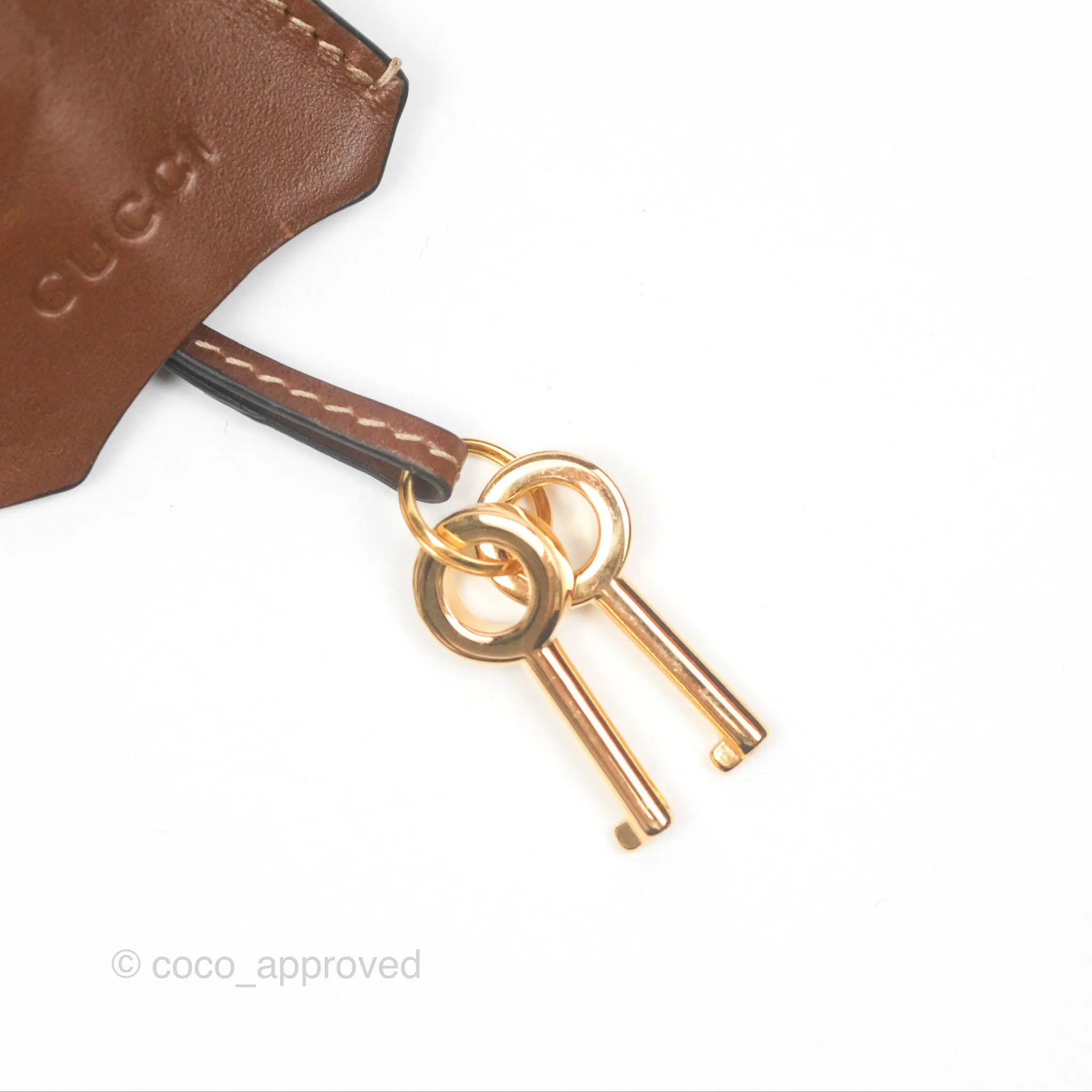 Gucci Mini Padlock Backpack GG Coated Canvas Black/Brown Leather