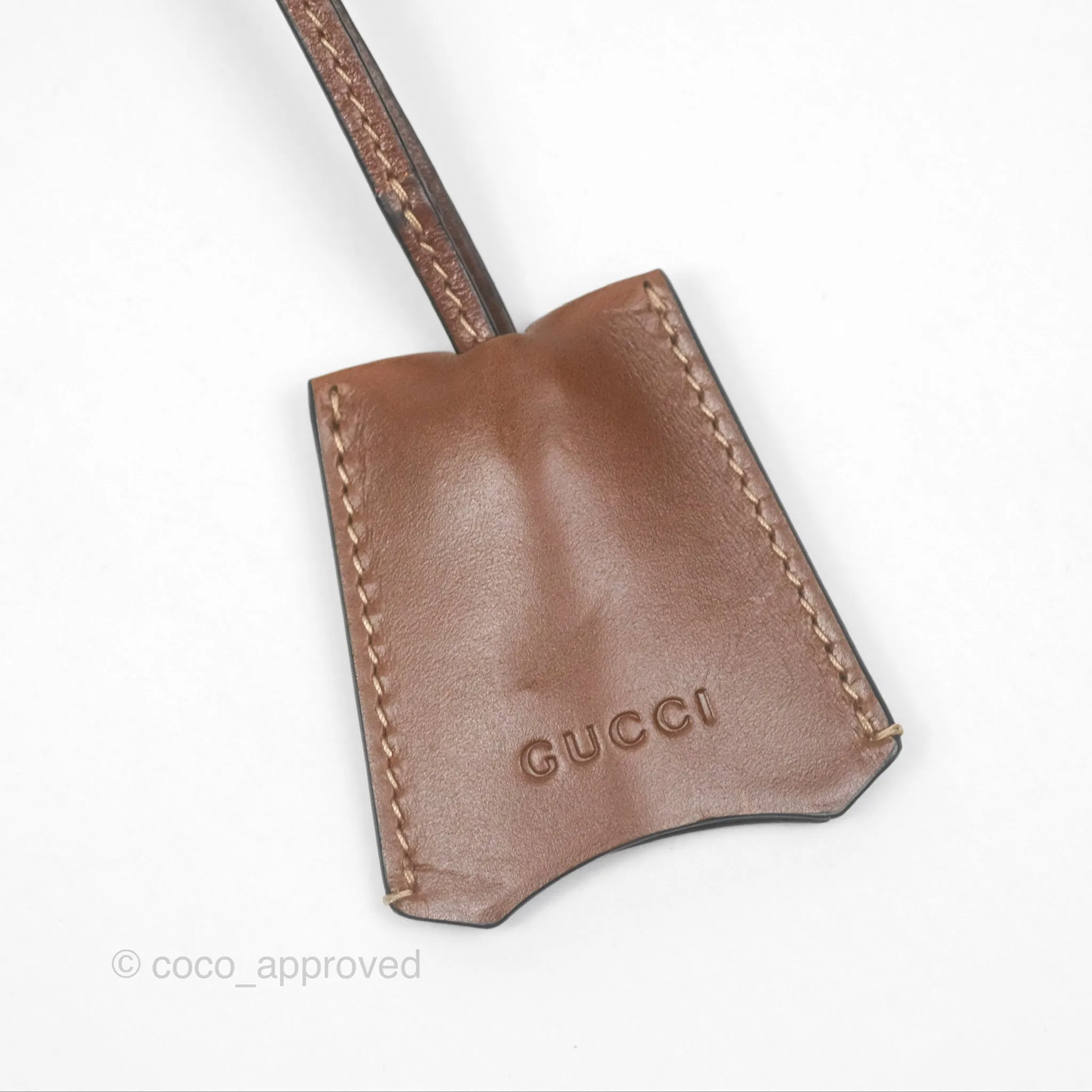 Gucci Mini Padlock Backpack GG Coated Canvas Black/Brown Leather