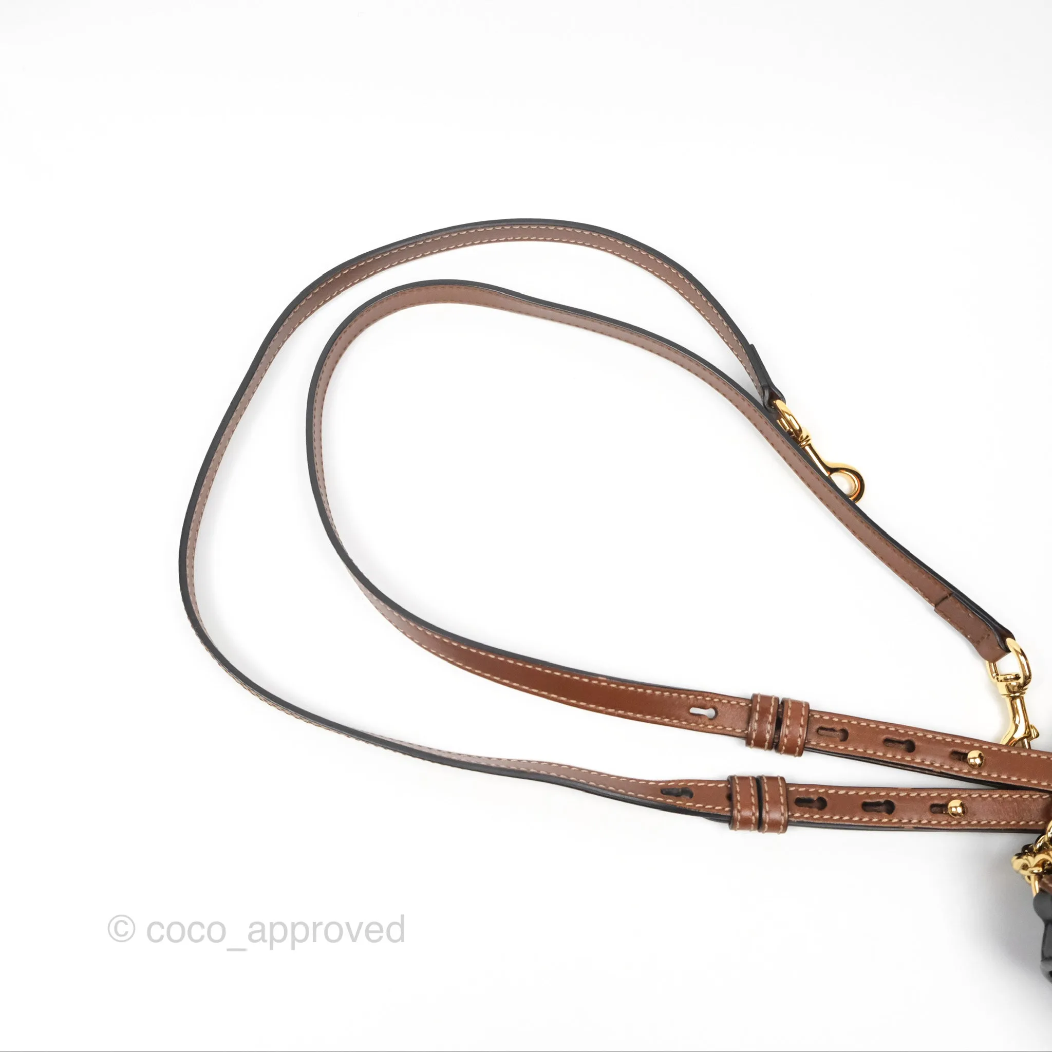 Gucci Mini Padlock Backpack GG Coated Canvas Black/Brown Leather