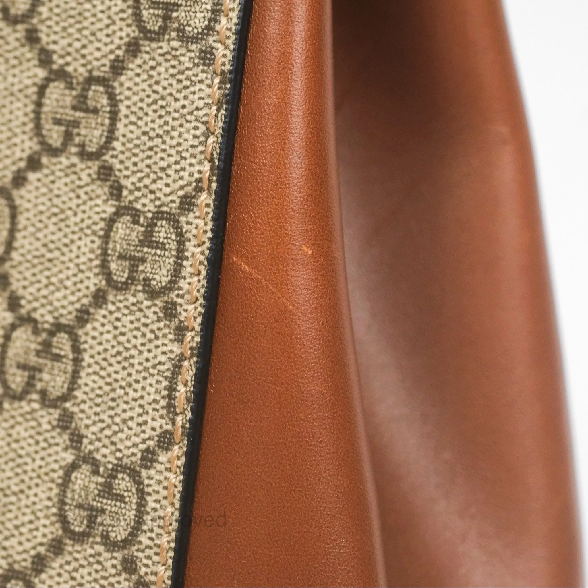 Gucci Mini Padlock Backpack GG Coated Canvas Black/Brown Leather