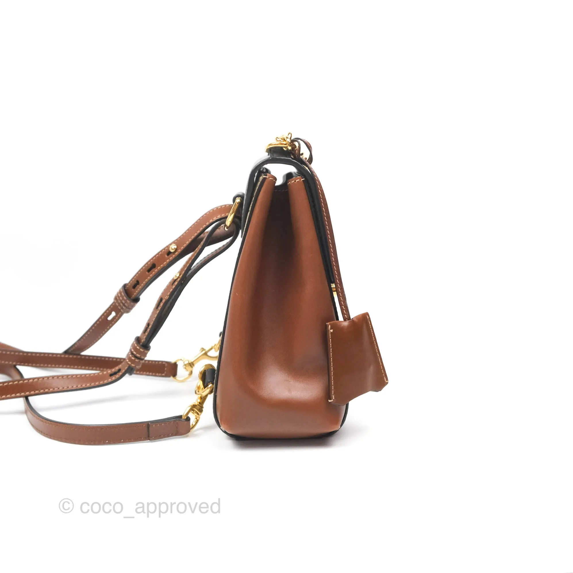 Gucci Mini Padlock Backpack GG Coated Canvas Black/Brown Leather