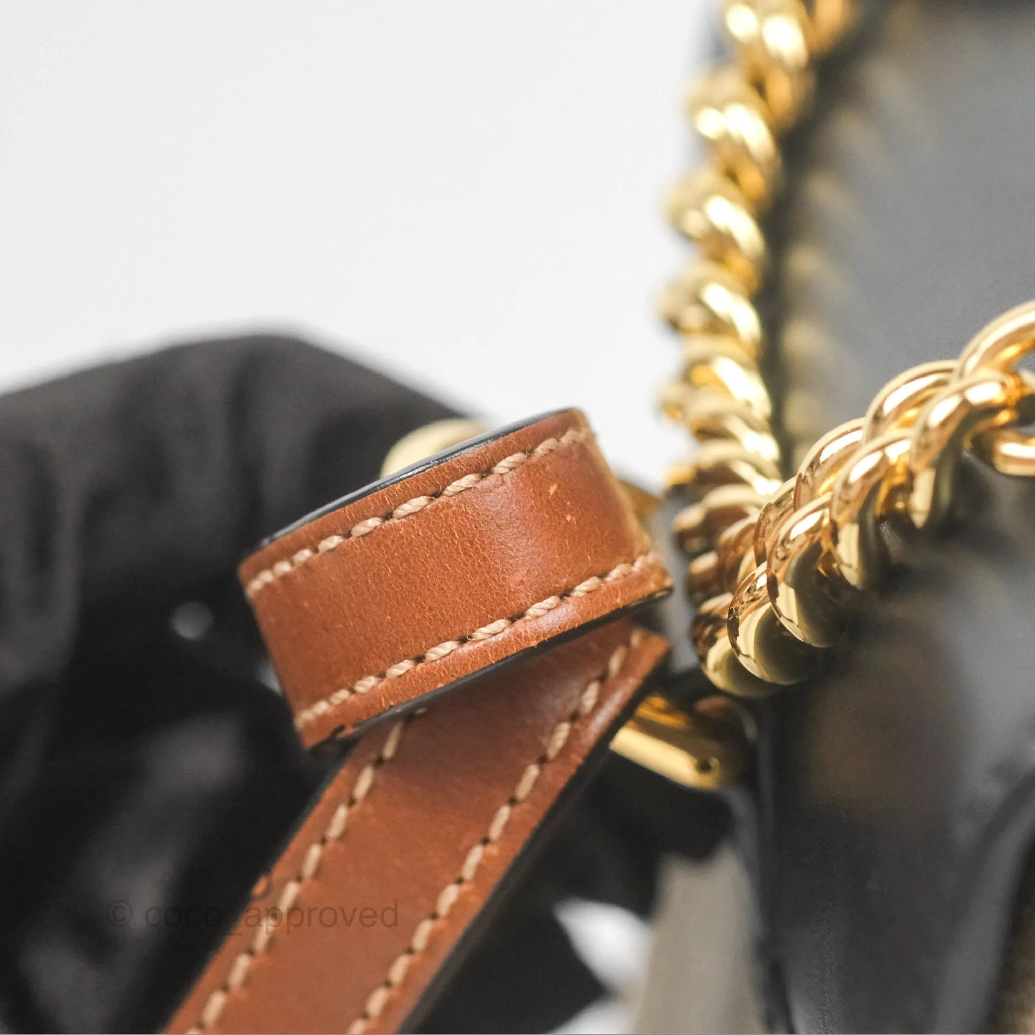 Gucci Mini Padlock Backpack GG Coated Canvas Black/Brown Leather