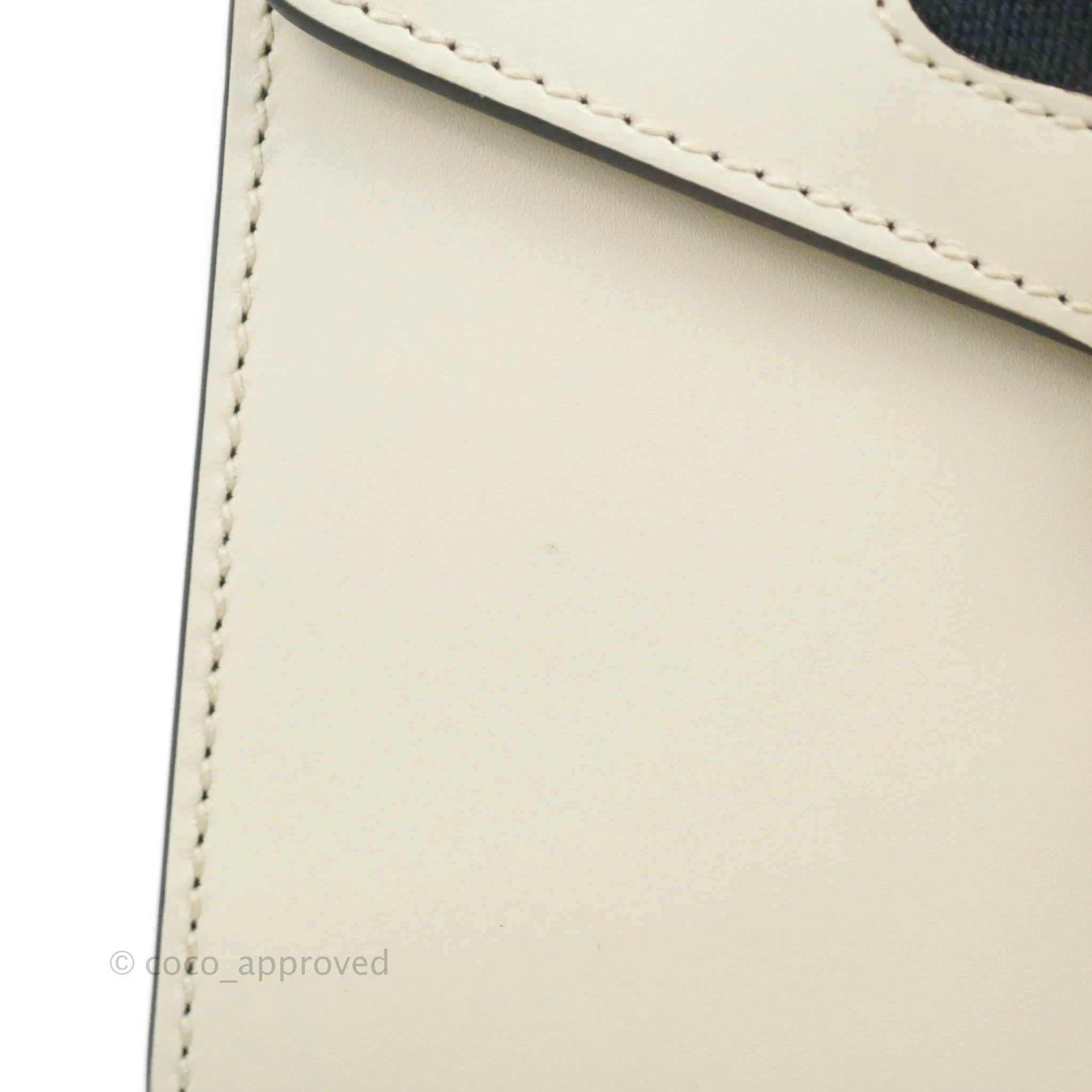 Gucci Mini Sylvie Top Handle White Calfskin Shoulder Bag With Strap