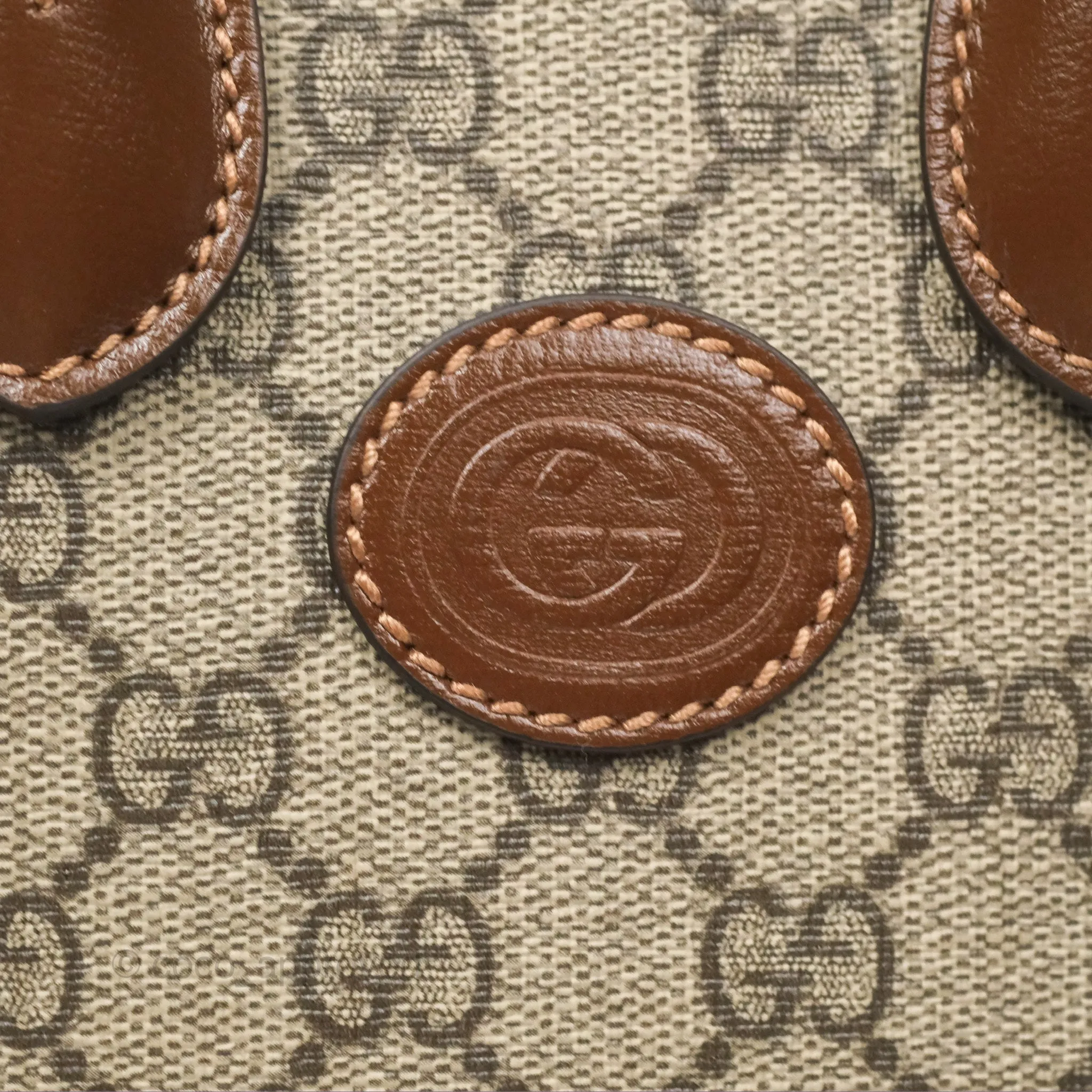 Gucci Mini Tote Bag with Interlocking G Beige / Ebony GG Supreme Canvas