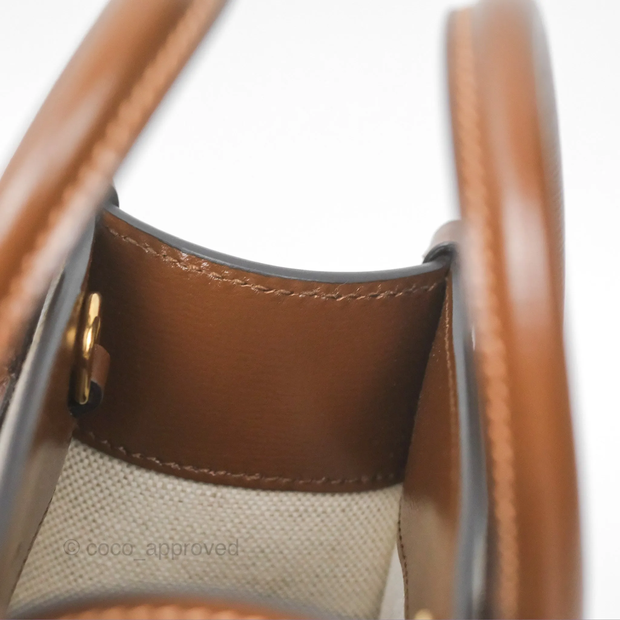 Gucci Mini Tote Bag with Interlocking G Beige / Ebony GG Supreme Canvas