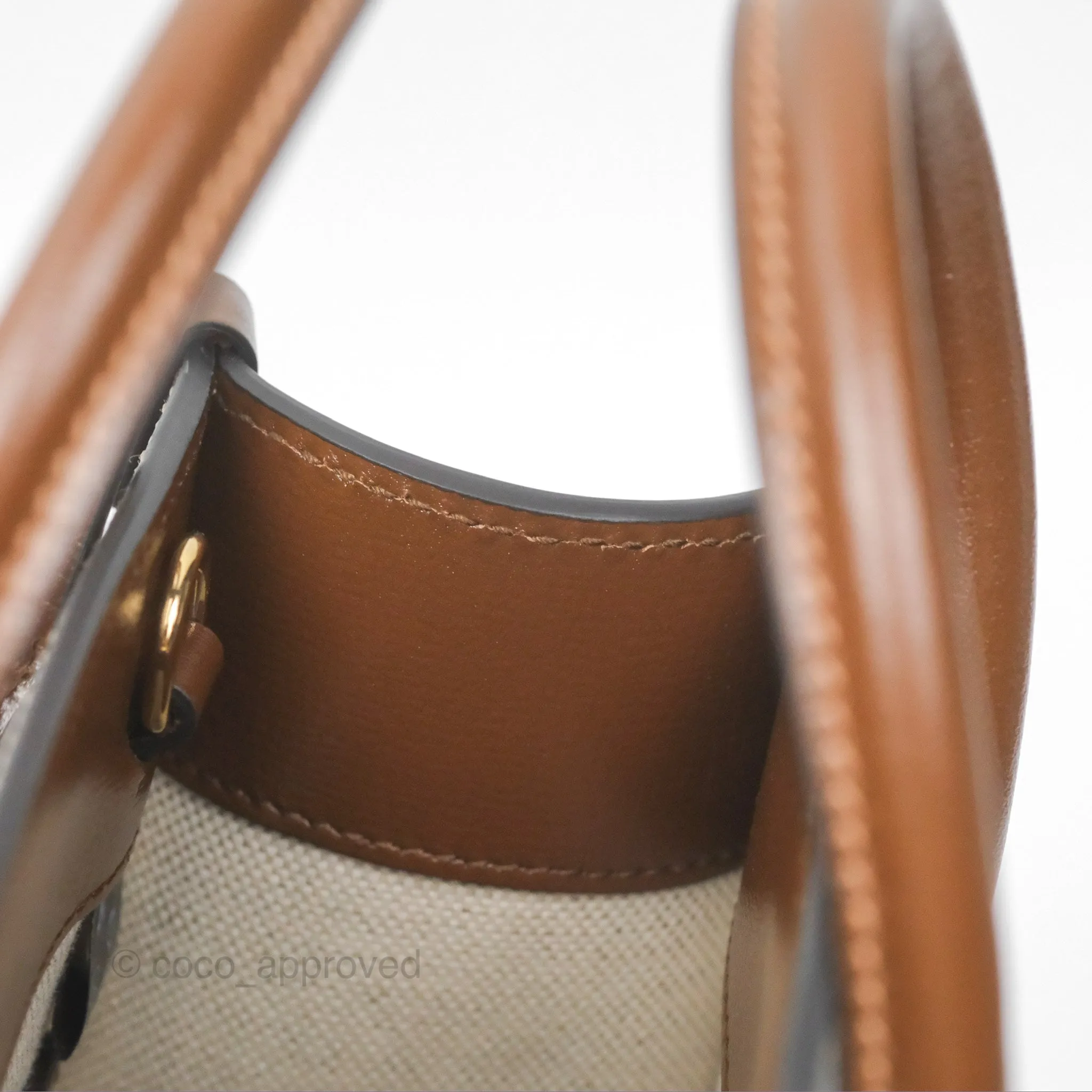 Gucci Mini Tote Bag with Interlocking G Beige / Ebony GG Supreme Canvas