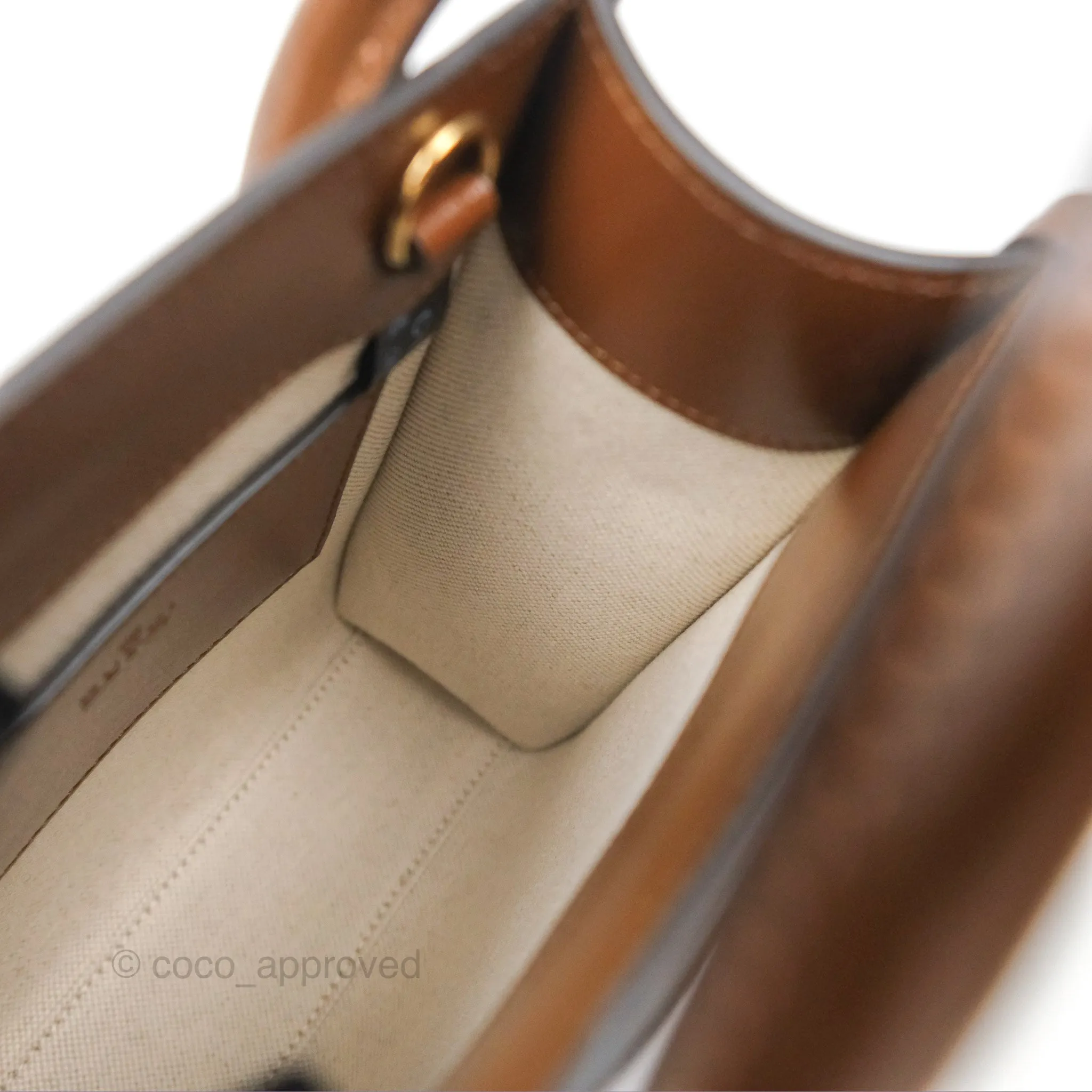 Gucci Mini Tote Bag with Interlocking G Beige / Ebony GG Supreme Canvas