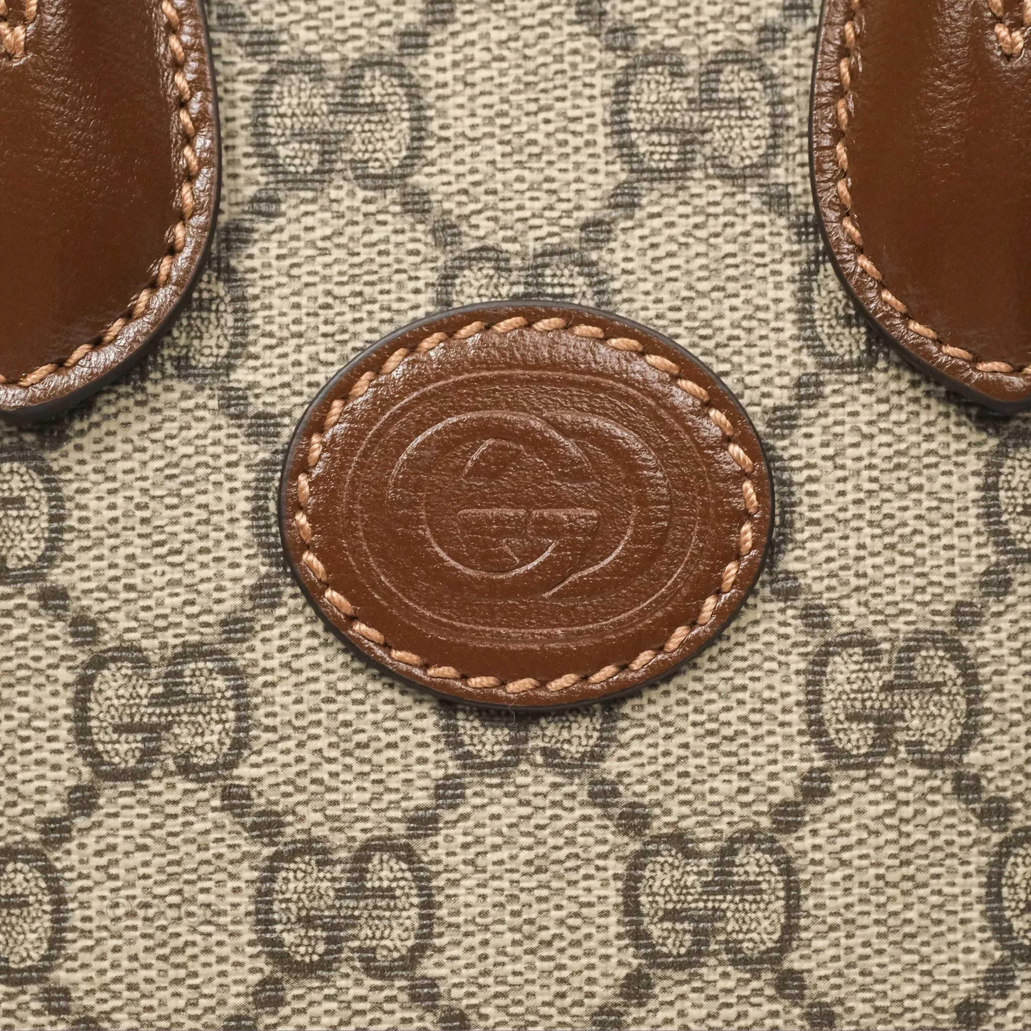 Gucci Mini Tote Bag with Interlocking G Beige / Ebony GG Supreme Canvas