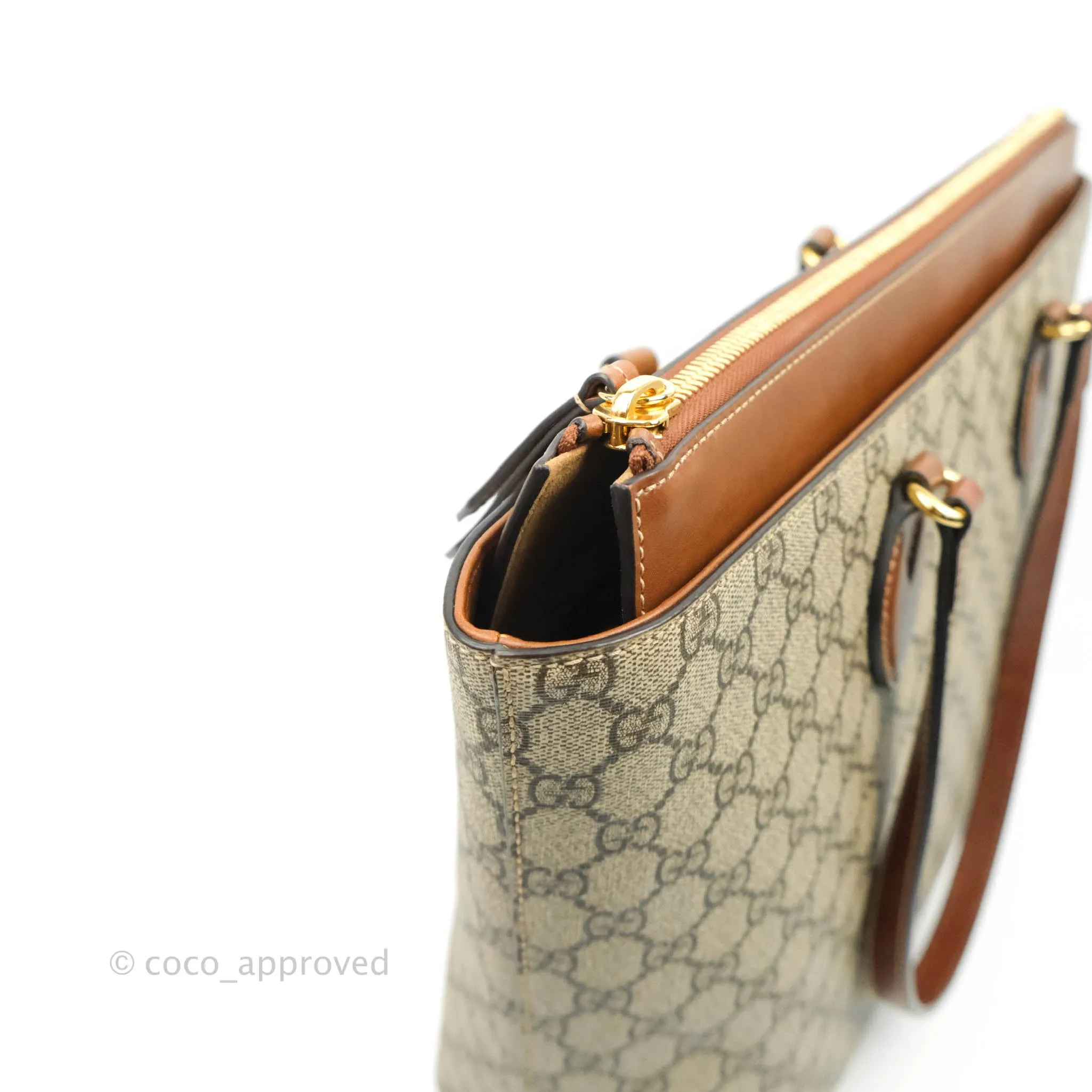 Gucci Monogram Canvas Brown Shopping Tote