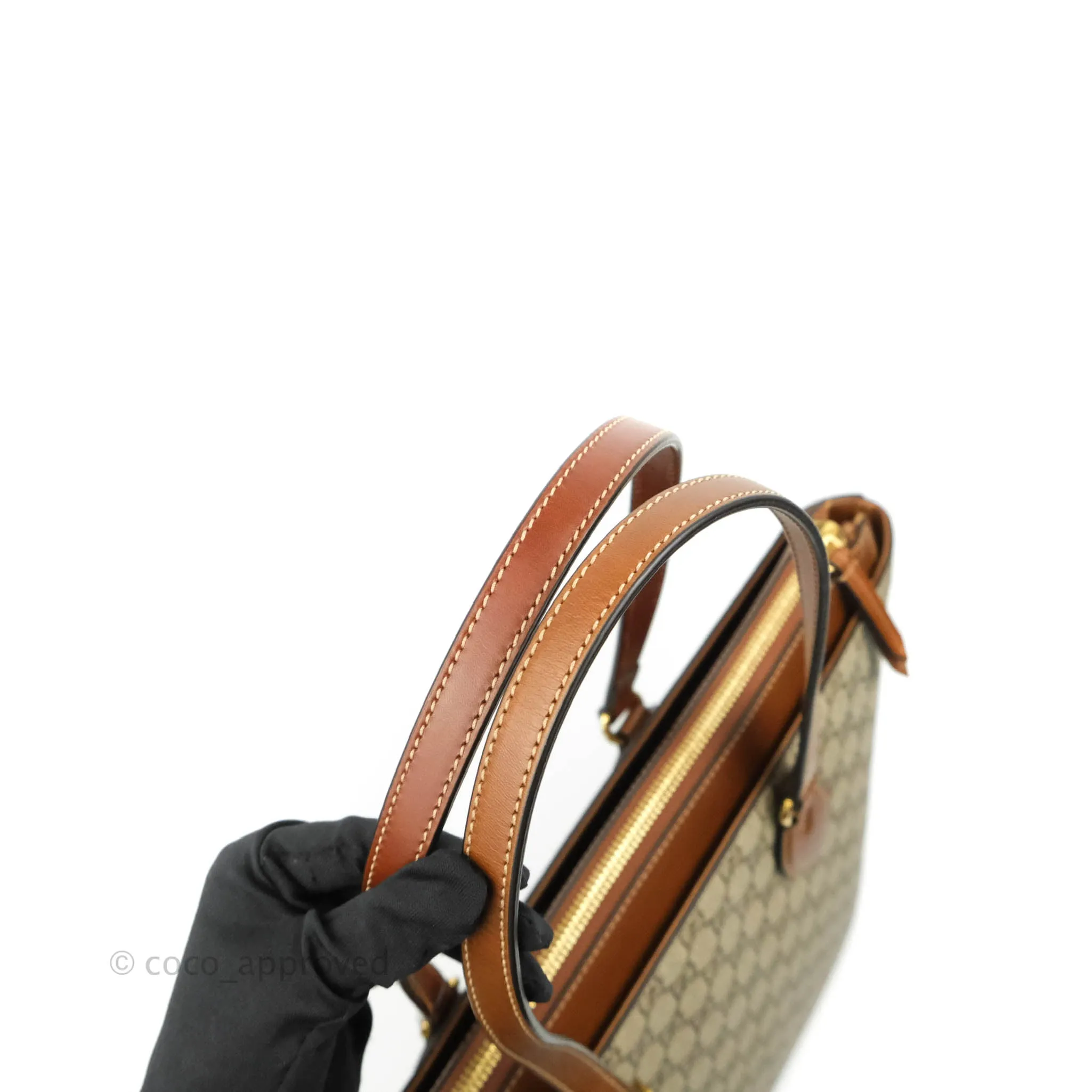Gucci Monogram Canvas Brown Shopping Tote