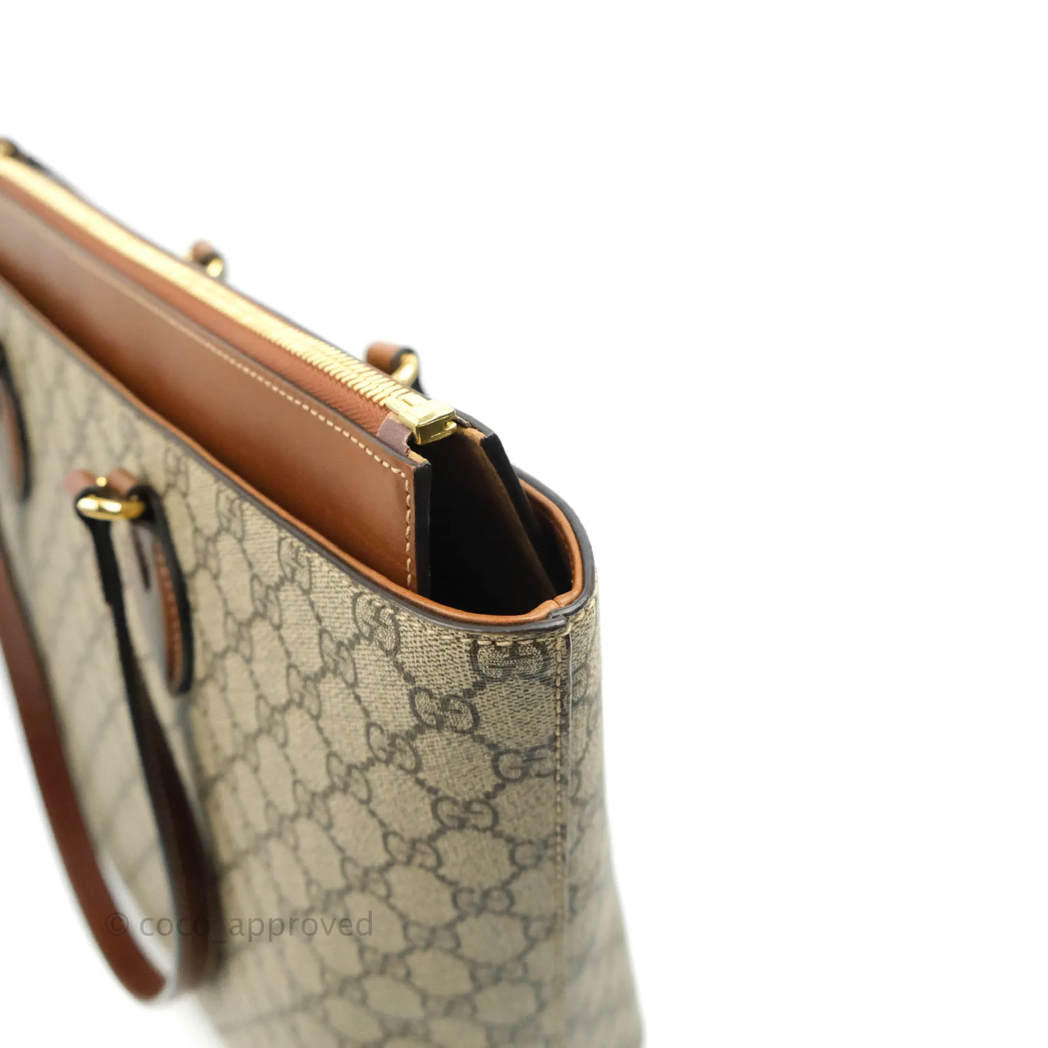 Gucci Monogram Canvas Brown Shopping Tote