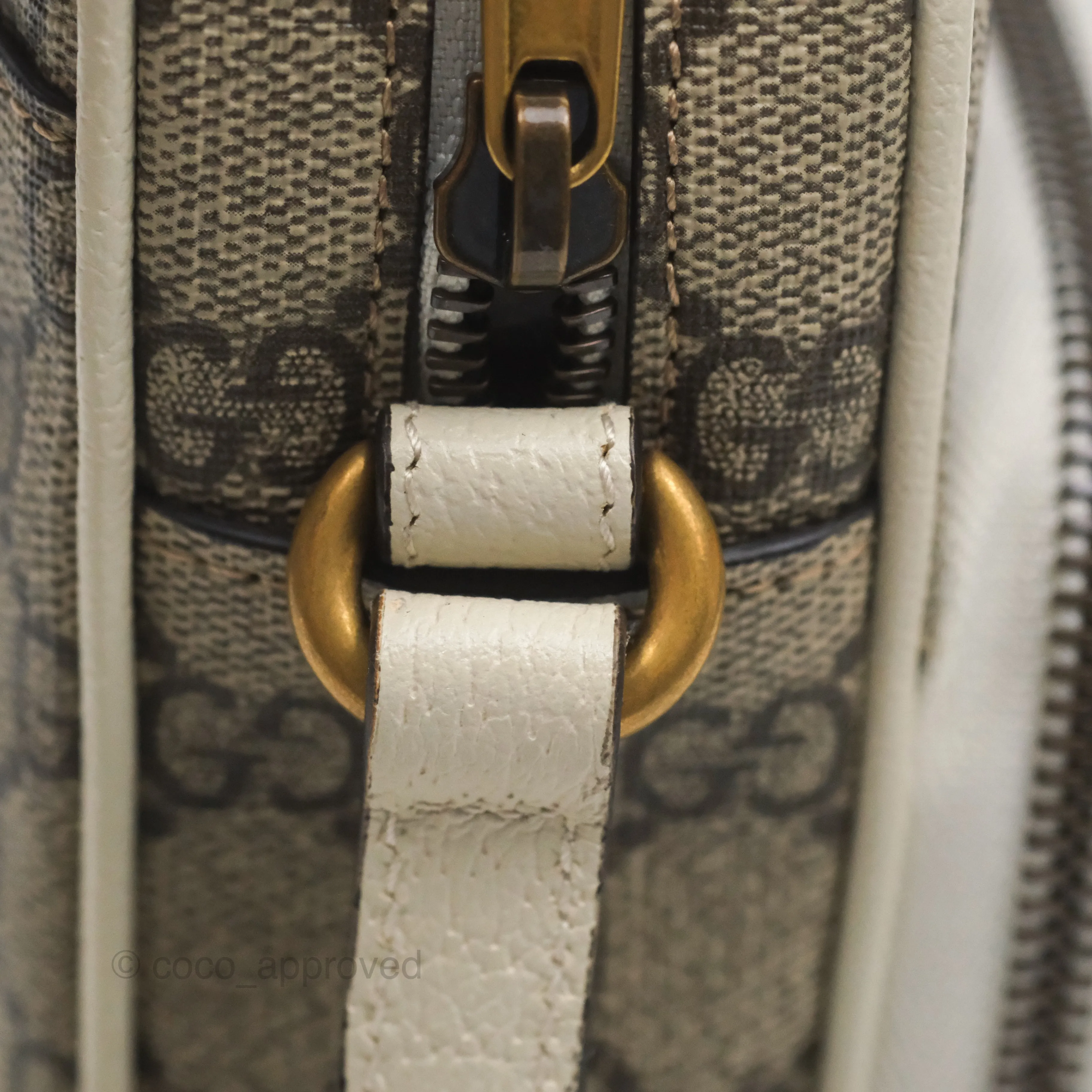 Gucci Ophidia GG Supreme Mini Crossbody Bag White
