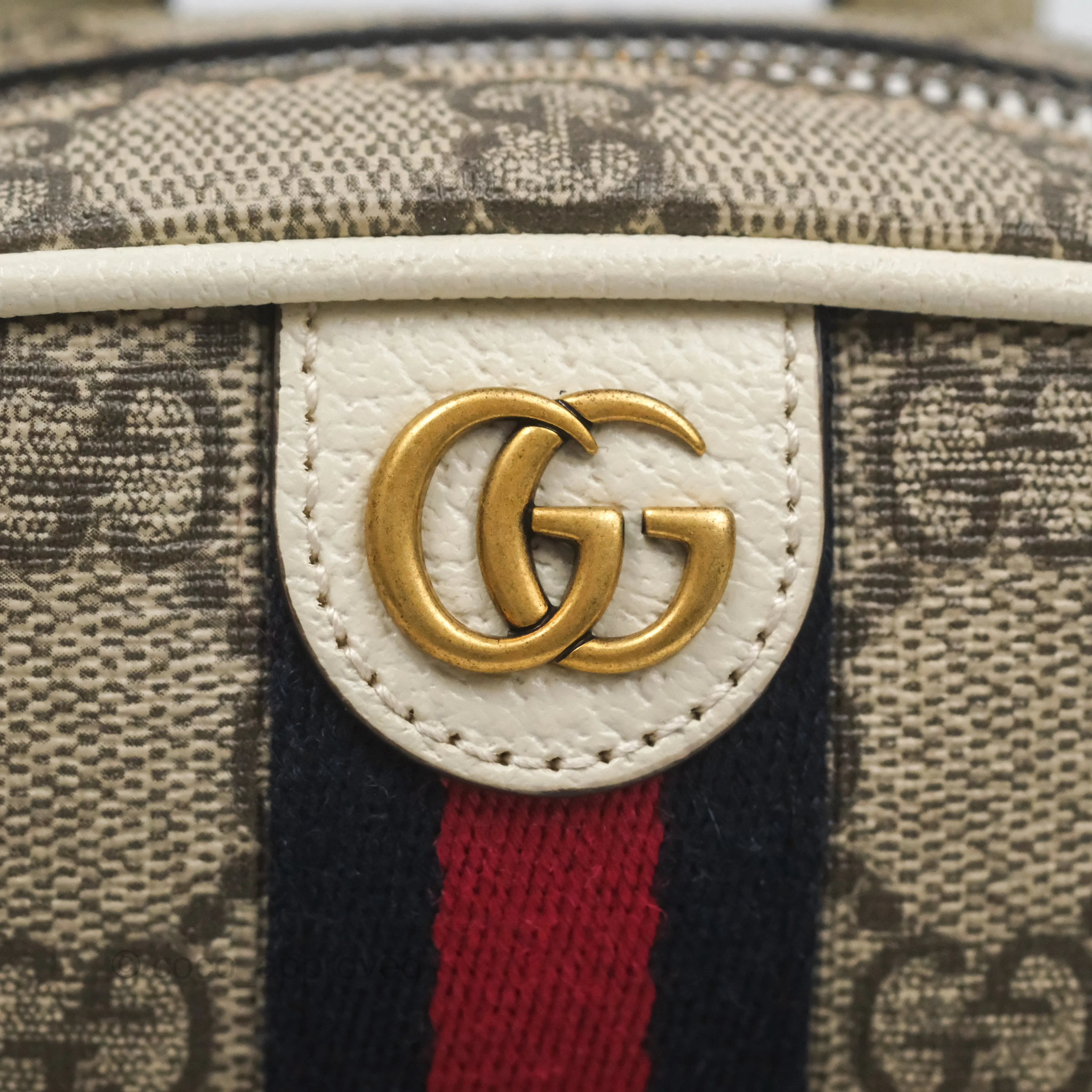 Gucci Ophidia GG Supreme Mini Crossbody Bag White