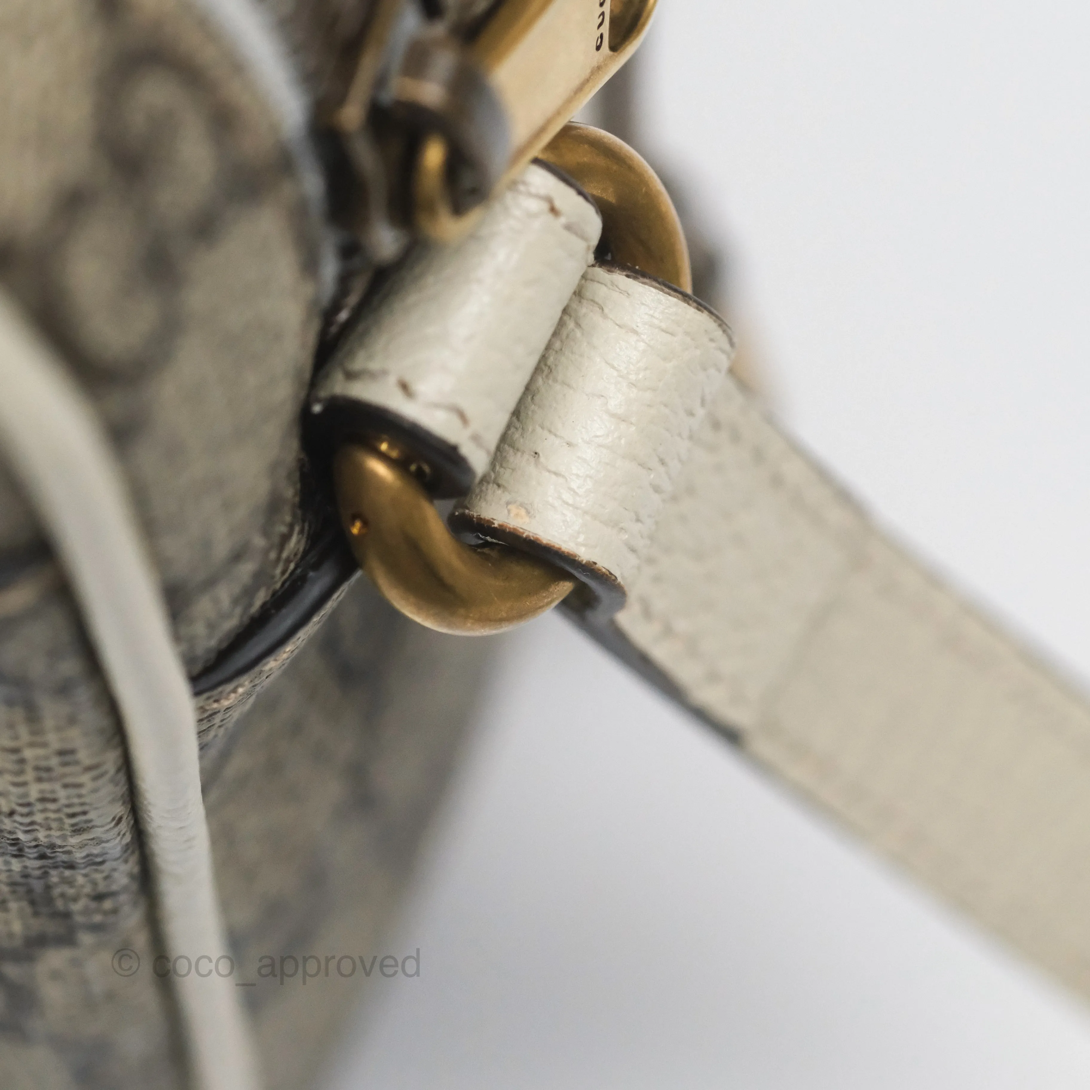 Gucci Ophidia GG Supreme Mini Crossbody Bag White