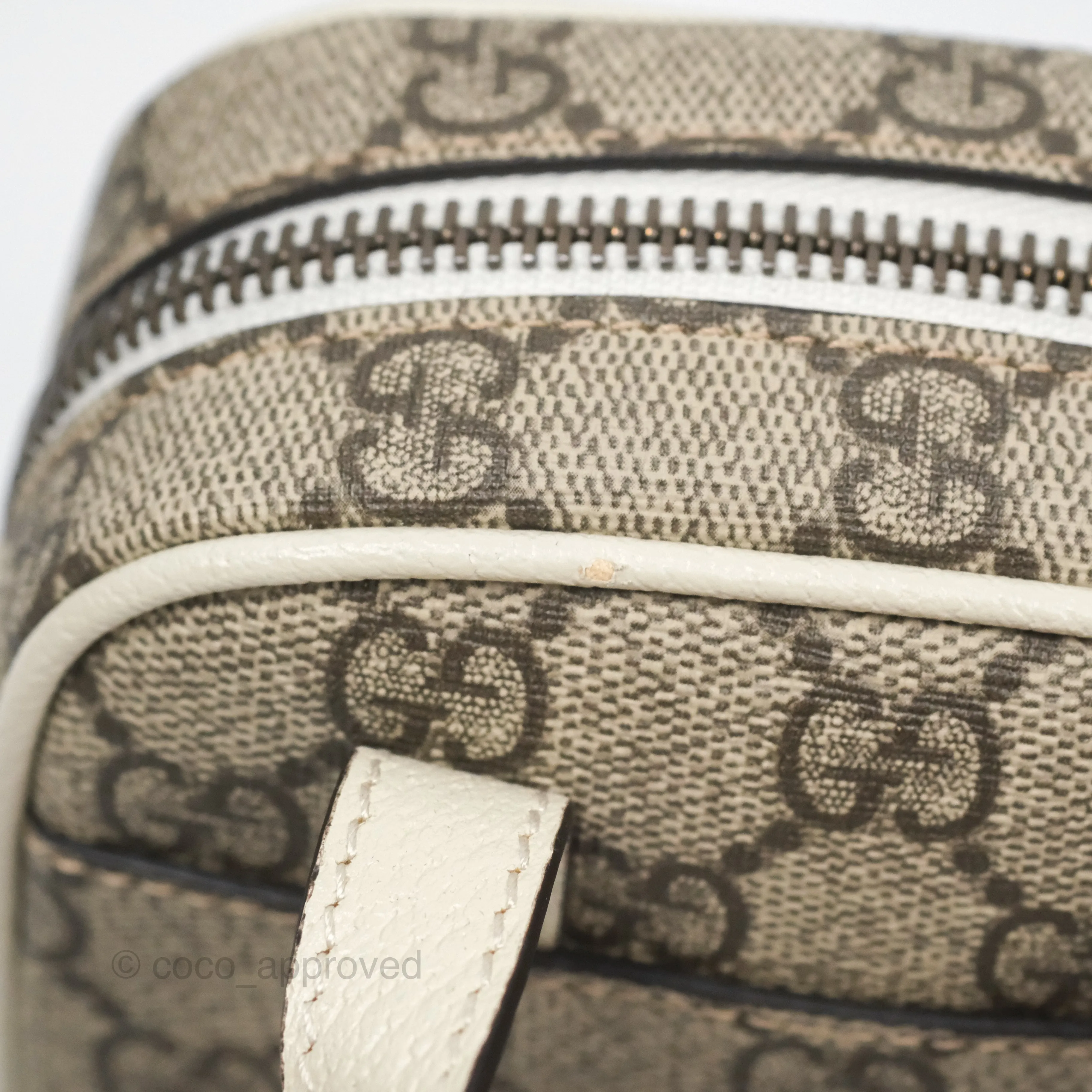 Gucci Ophidia GG Supreme Mini Crossbody Bag White
