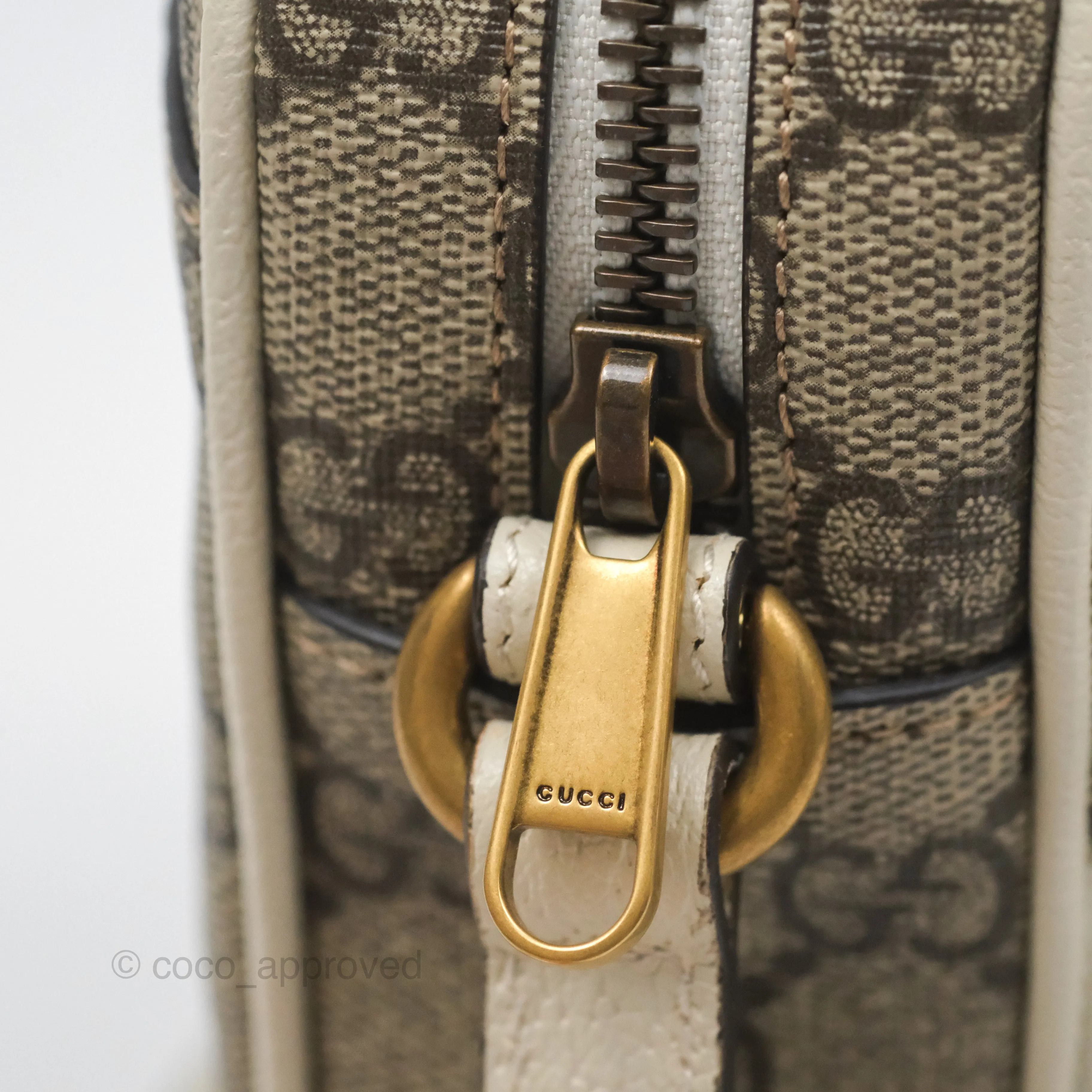 Gucci Ophidia GG Supreme Mini Crossbody Bag White