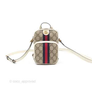 Gucci Ophidia GG Supreme Mini Crossbody Bag White