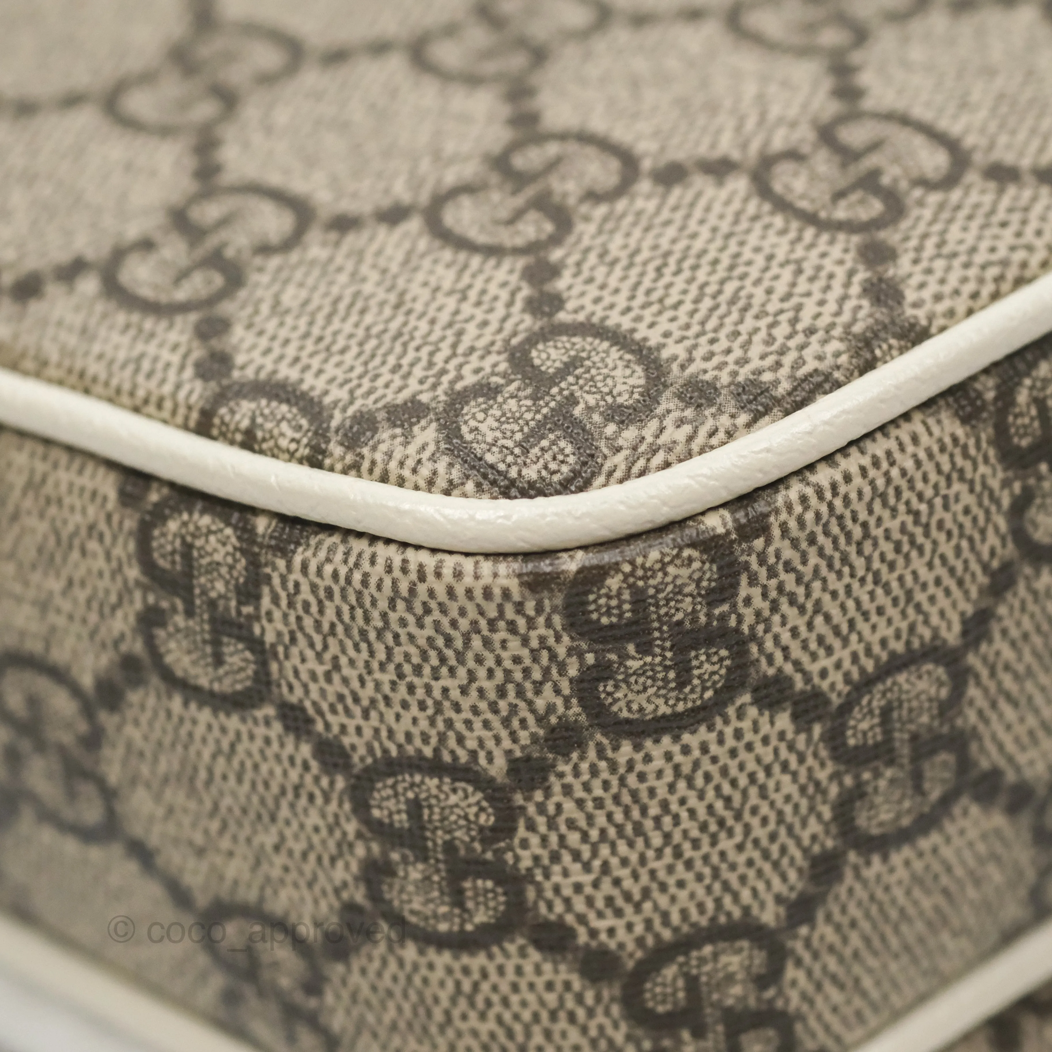 Gucci Ophidia GG Supreme Mini Crossbody Bag White