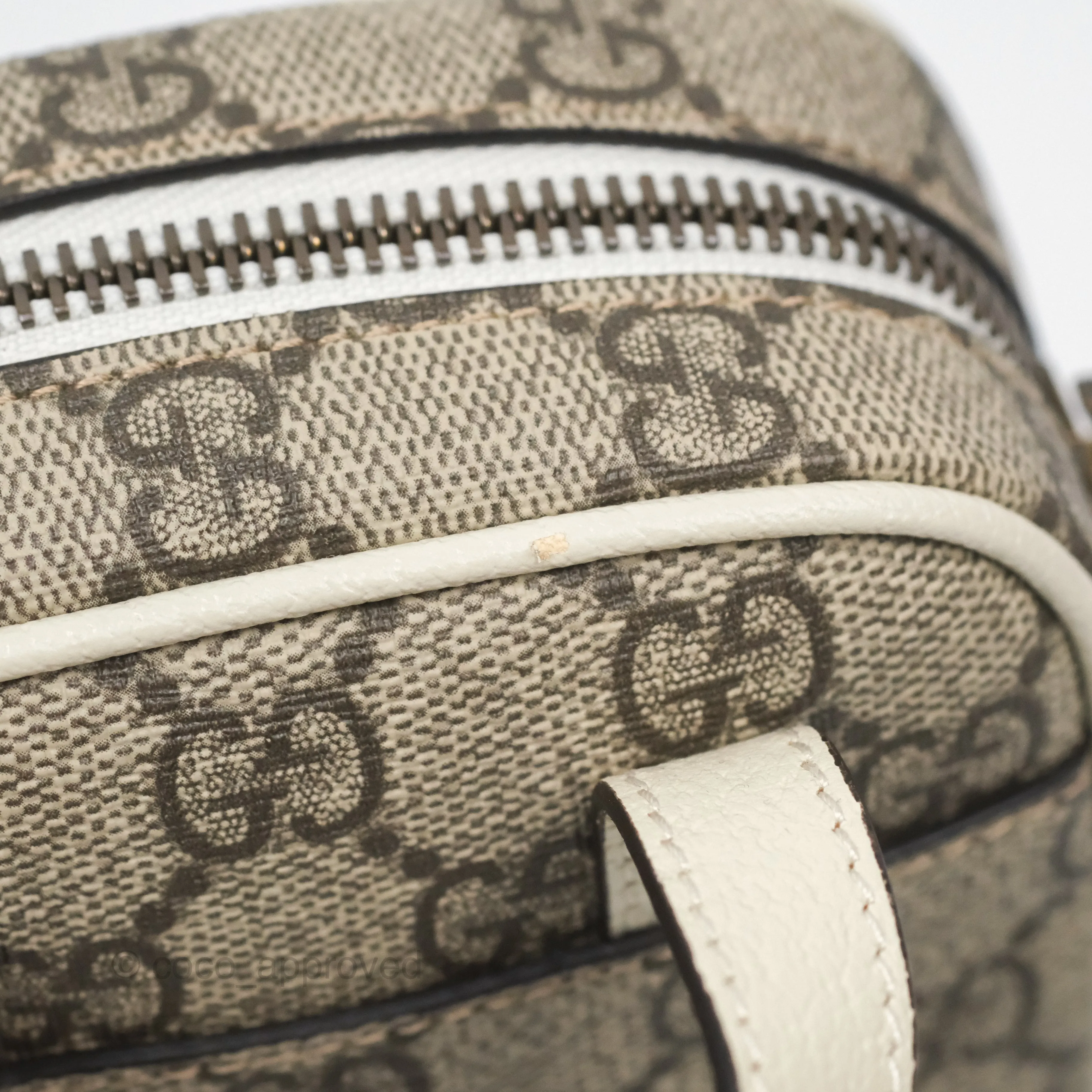 Gucci Ophidia GG Supreme Mini Crossbody Bag White
