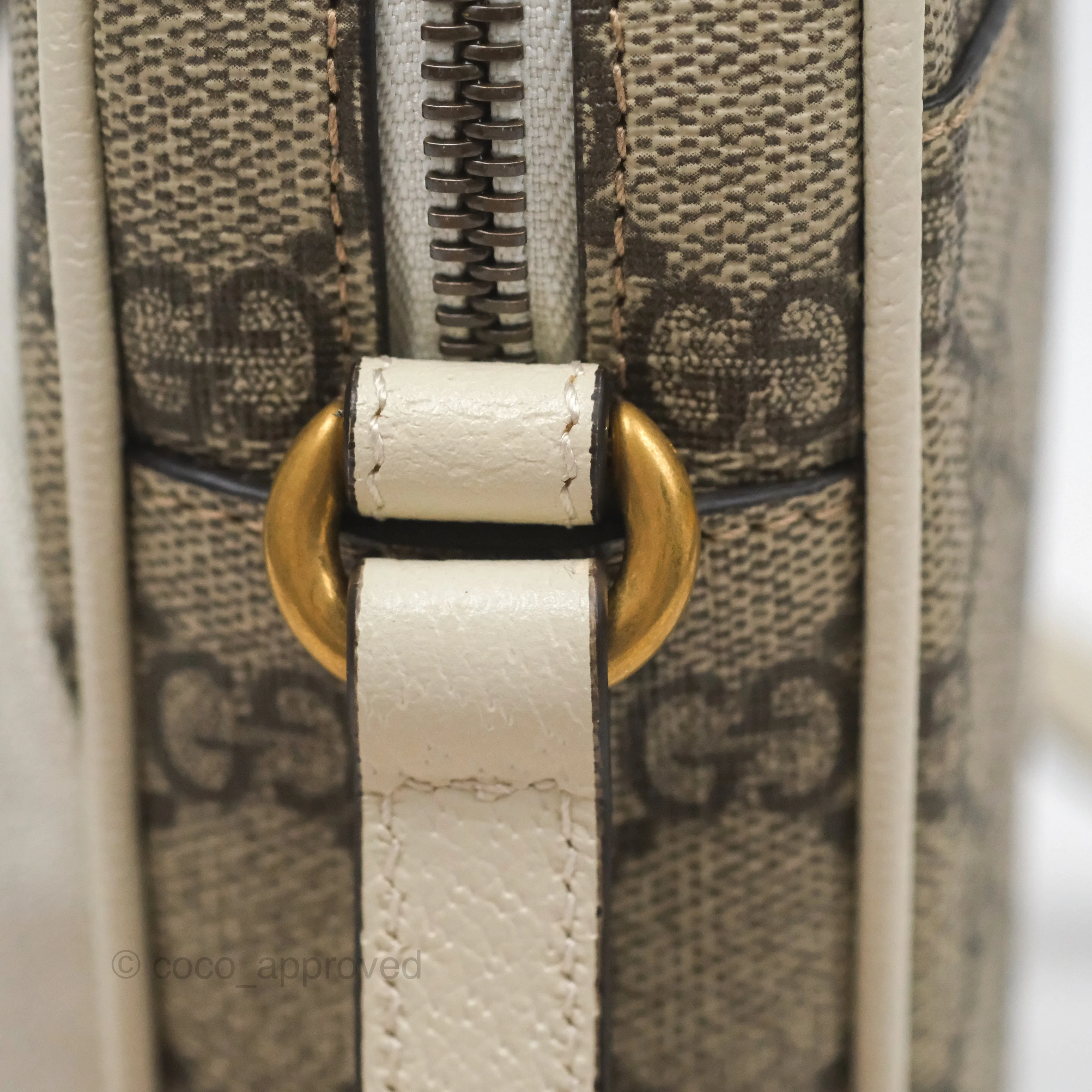 Gucci Ophidia GG Supreme Mini Crossbody Bag White