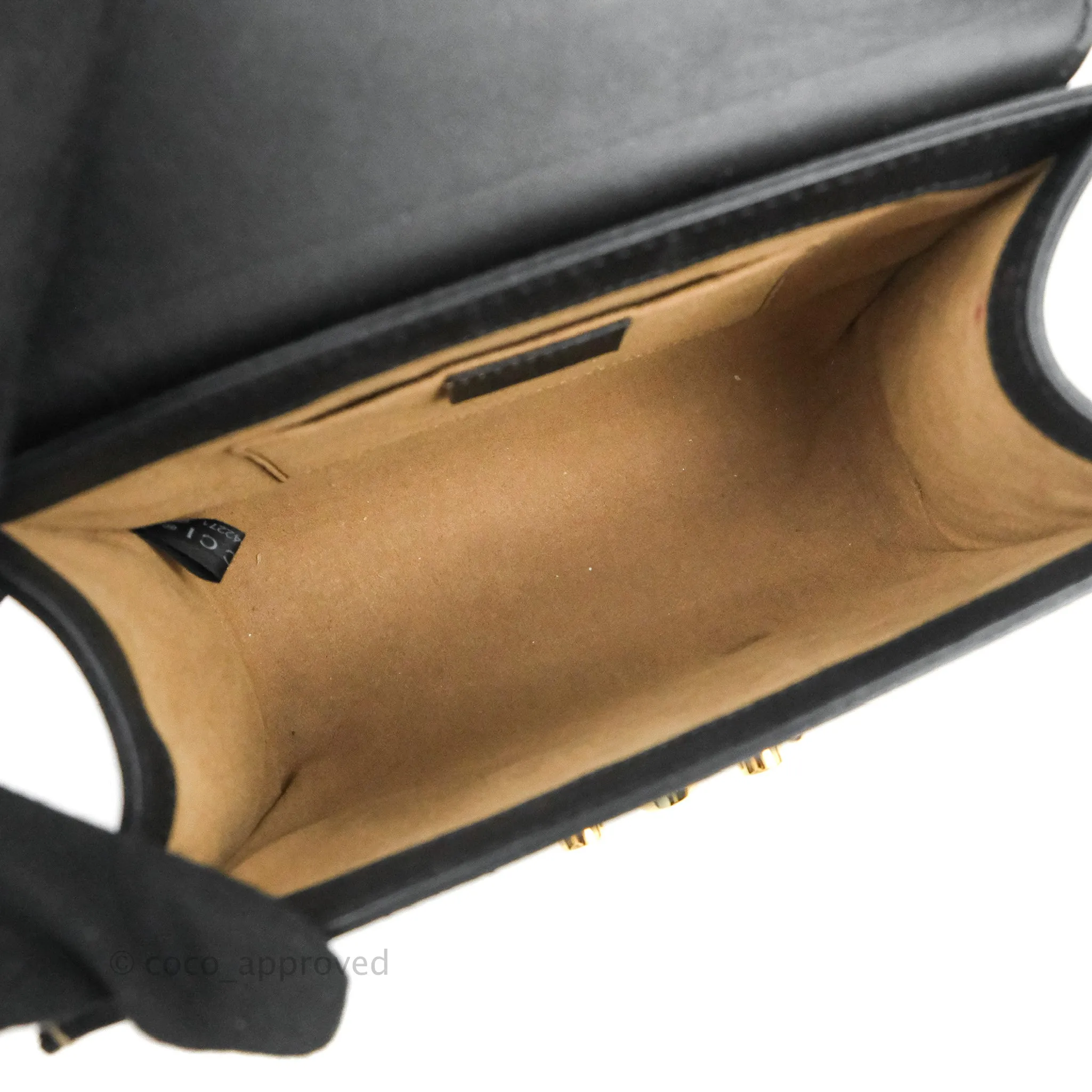 Gucci Padlock Small GG Shoulder Bag Black Beige/ Ebony GG Supreme Canvas