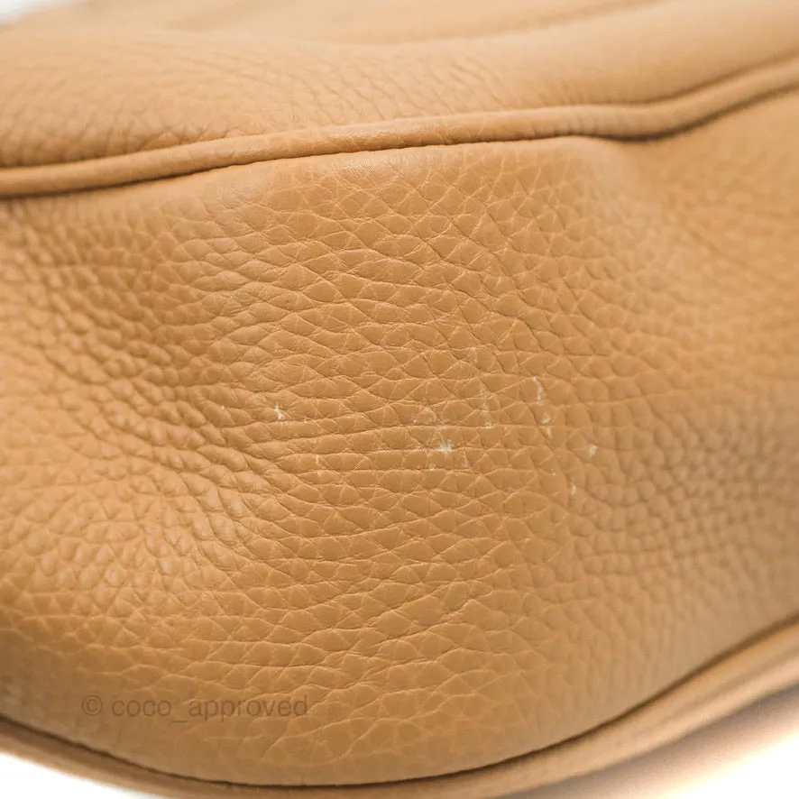 Gucci Pebbled Calfskin Small Soho Disco Bag Beige