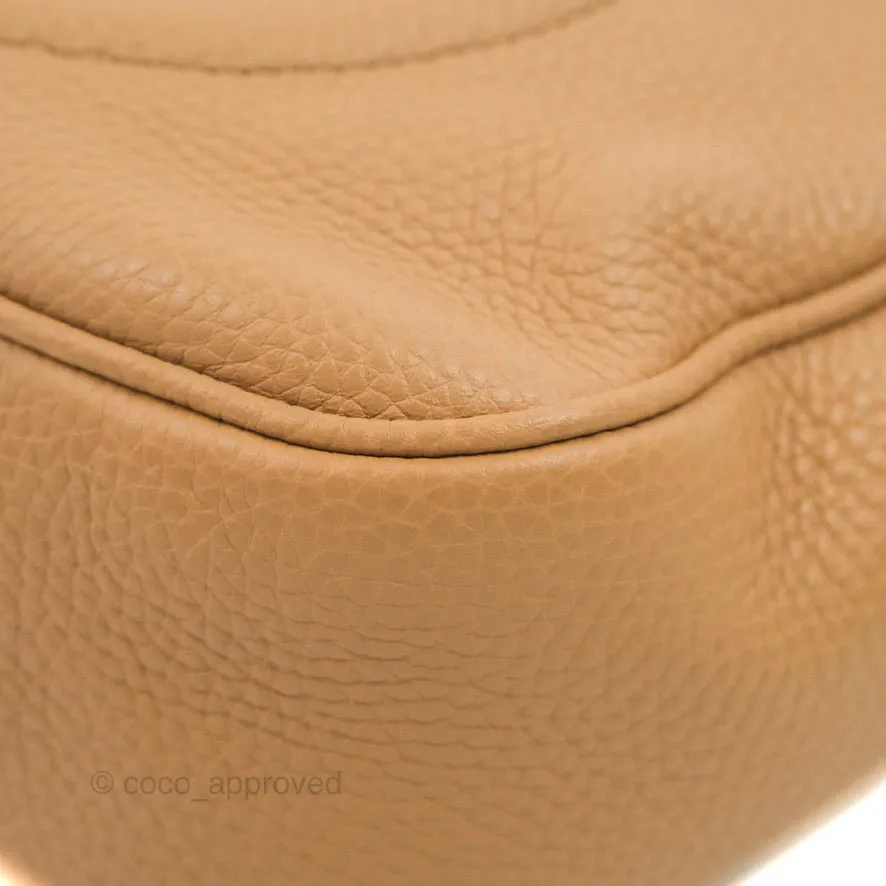 Gucci Pebbled Calfskin Small Soho Disco Bag Beige