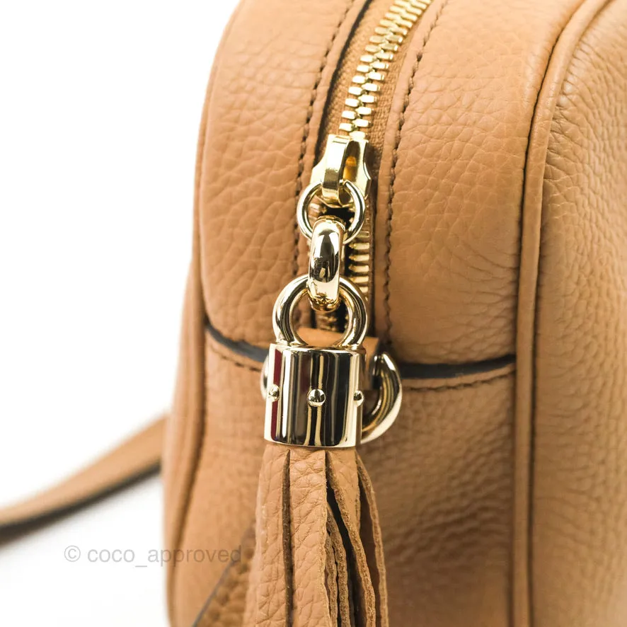 Gucci Pebbled Calfskin Small Soho Disco Bag Beige