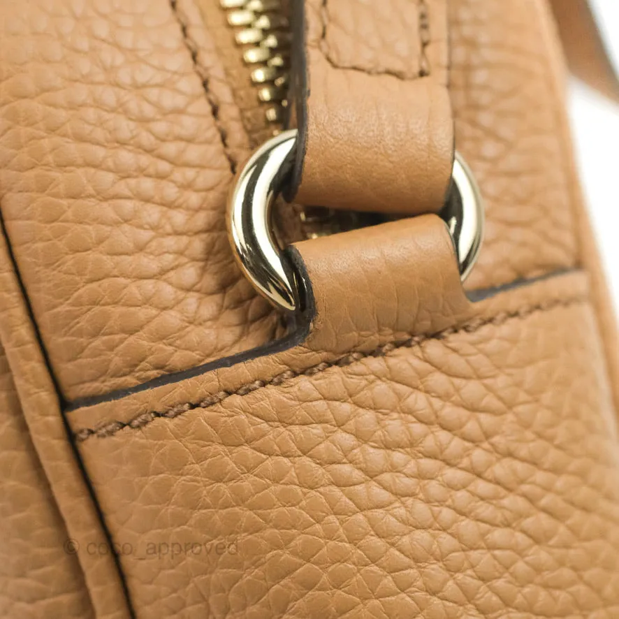 Gucci Pebbled Calfskin Small Soho Disco Bag Beige