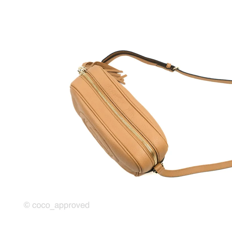 Gucci Pebbled Calfskin Small Soho Disco Bag Beige