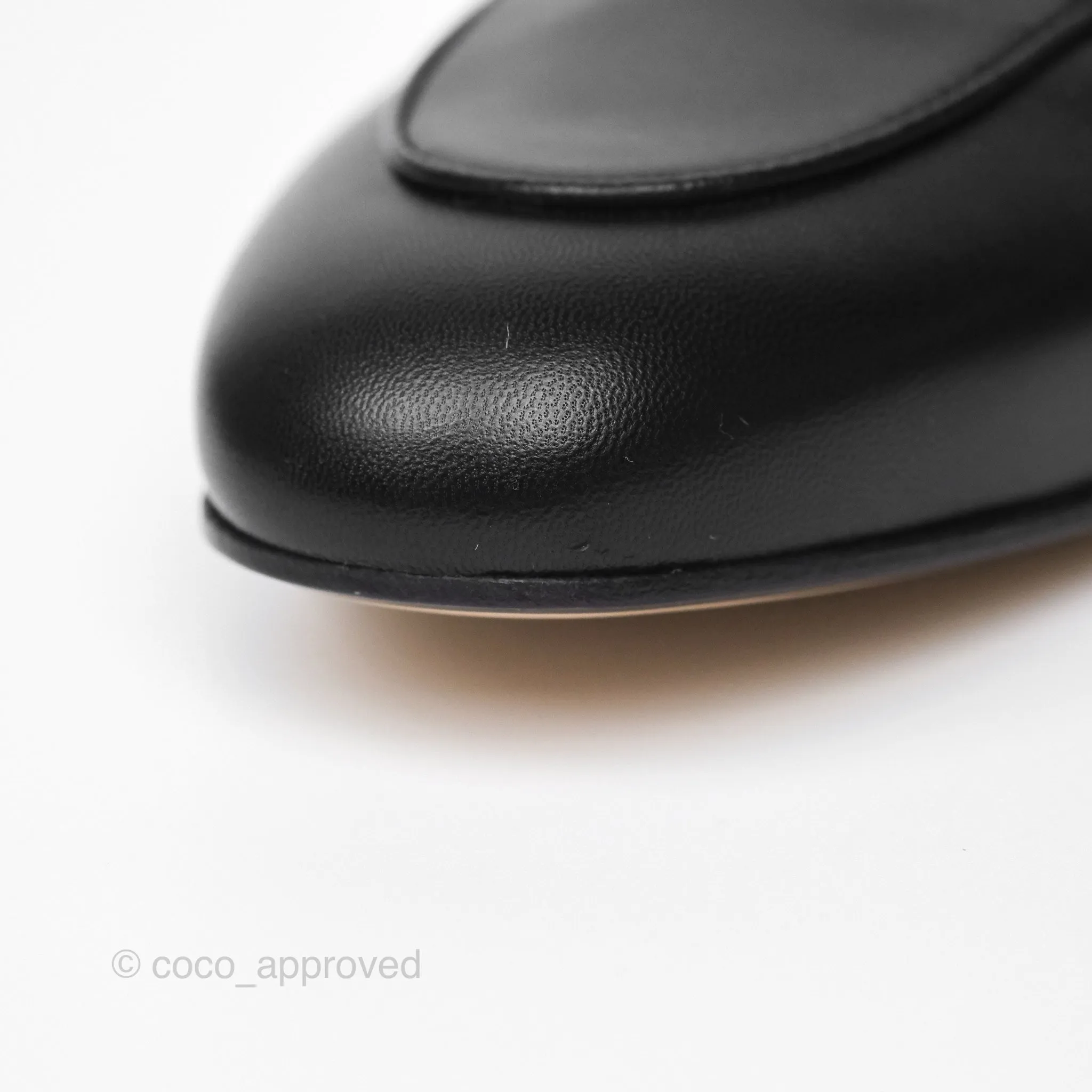 Gucci Princetown Black Leather Slippers Size 36.5