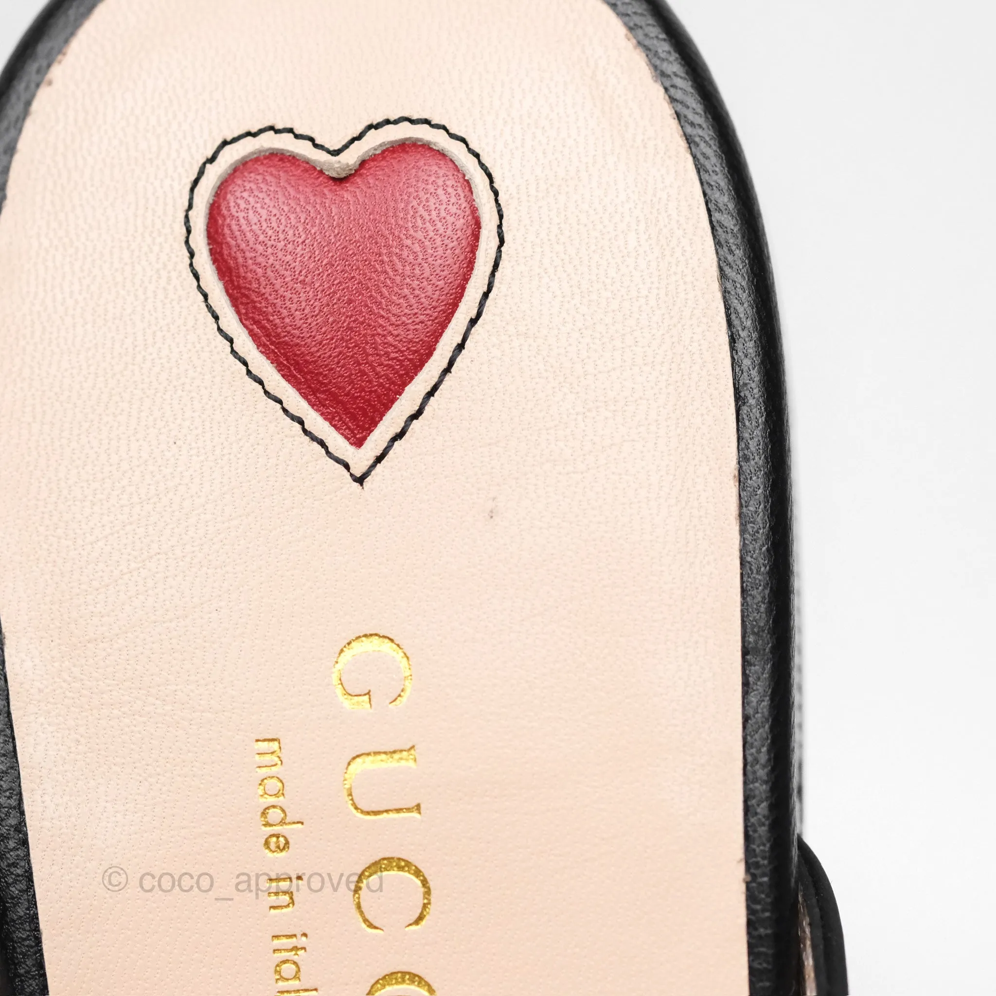 Gucci Princetown Black Leather Slippers Size 36.5