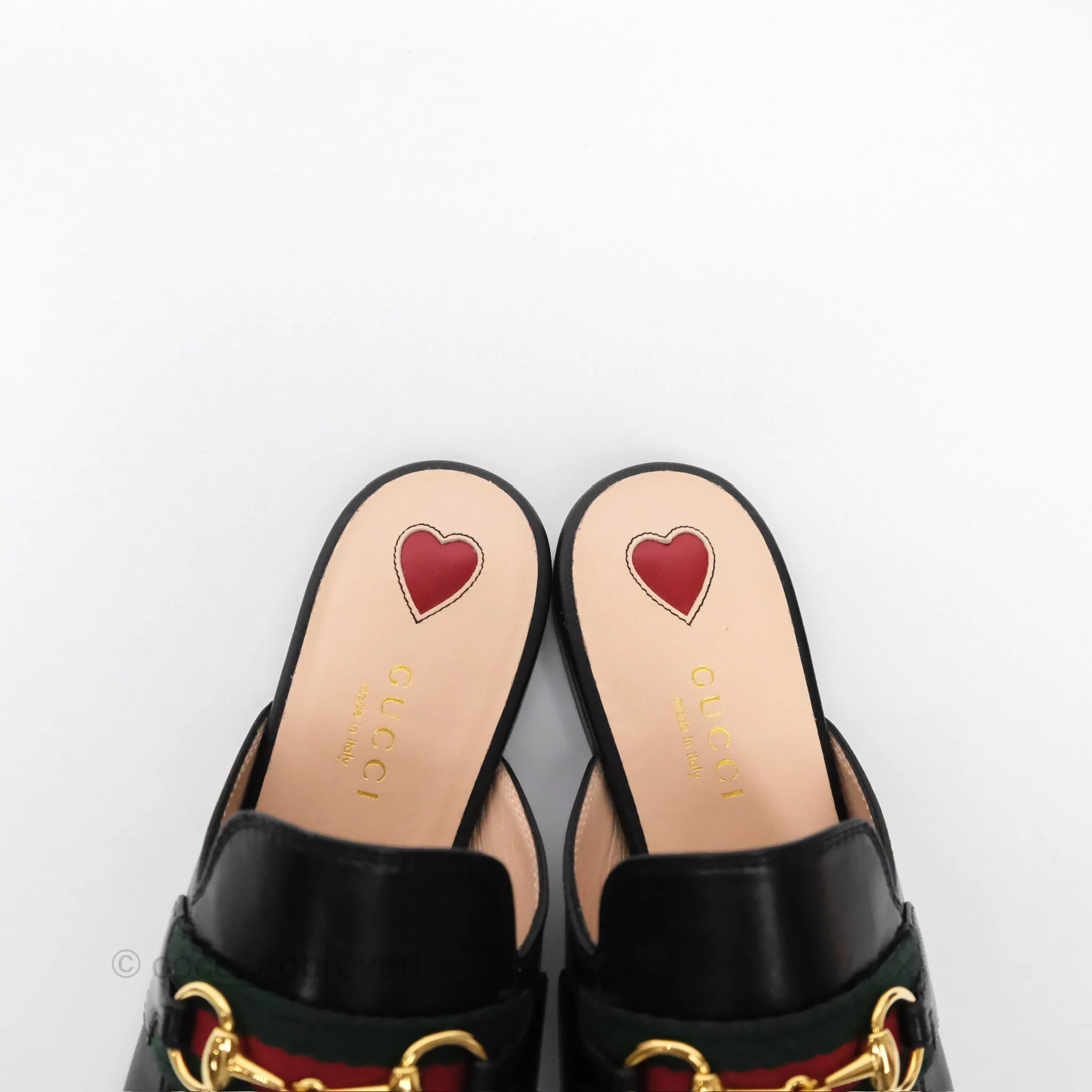Gucci Princetown Black Leather Slippers Size 36.5