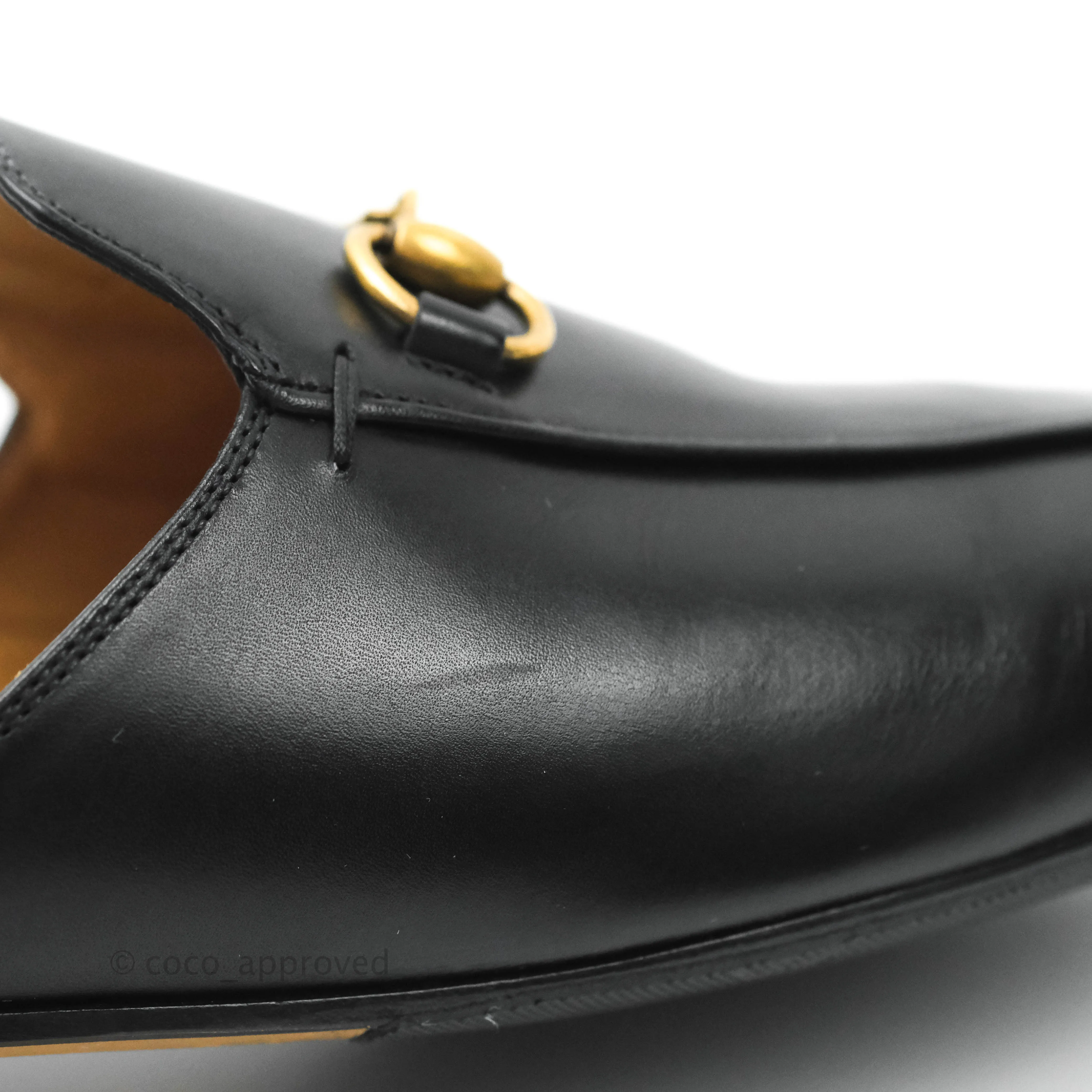Gucci Princetown Black Leather Slippers Size 40