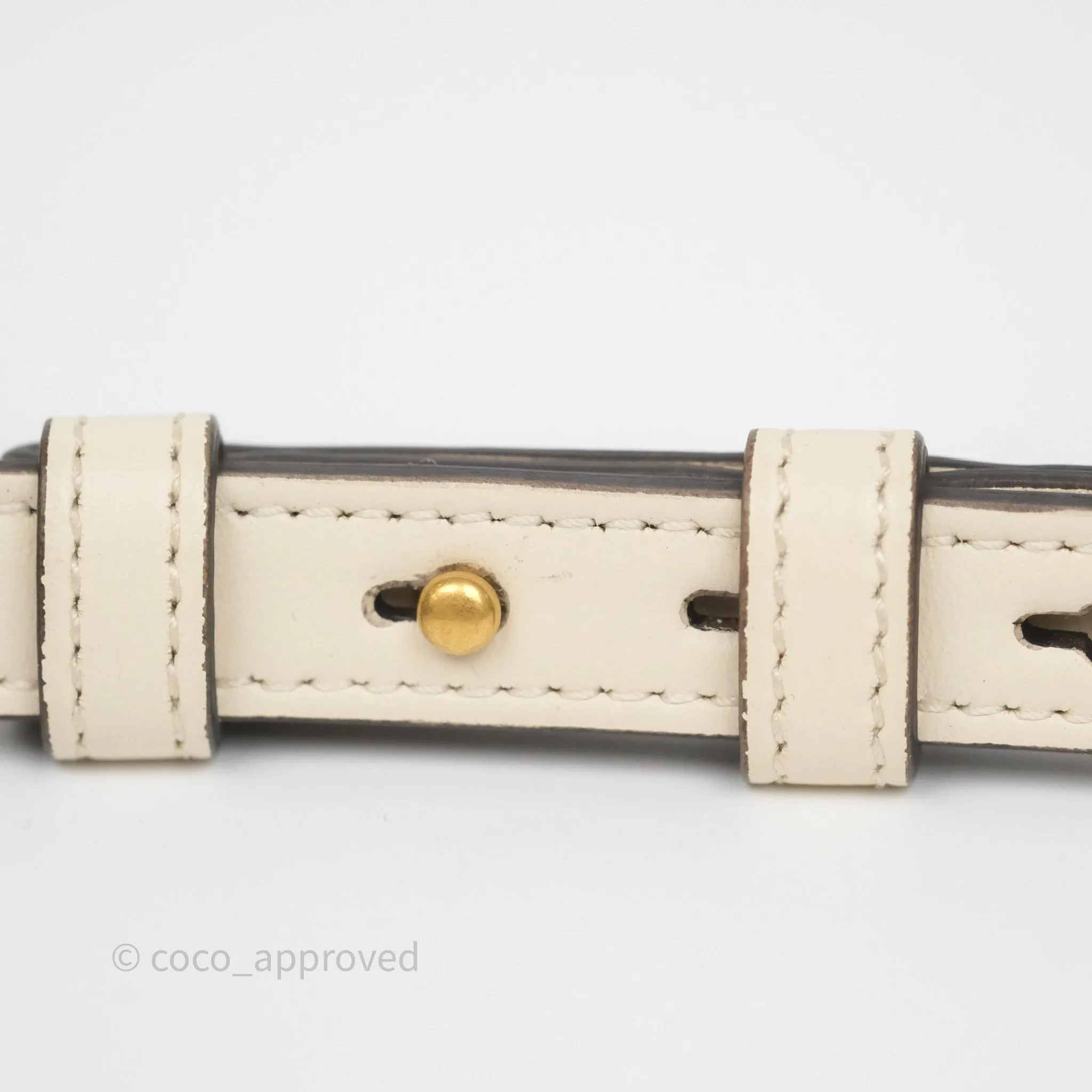 Gucci Small GG Marmont Camera Bag White Calfskin Gold Hardware