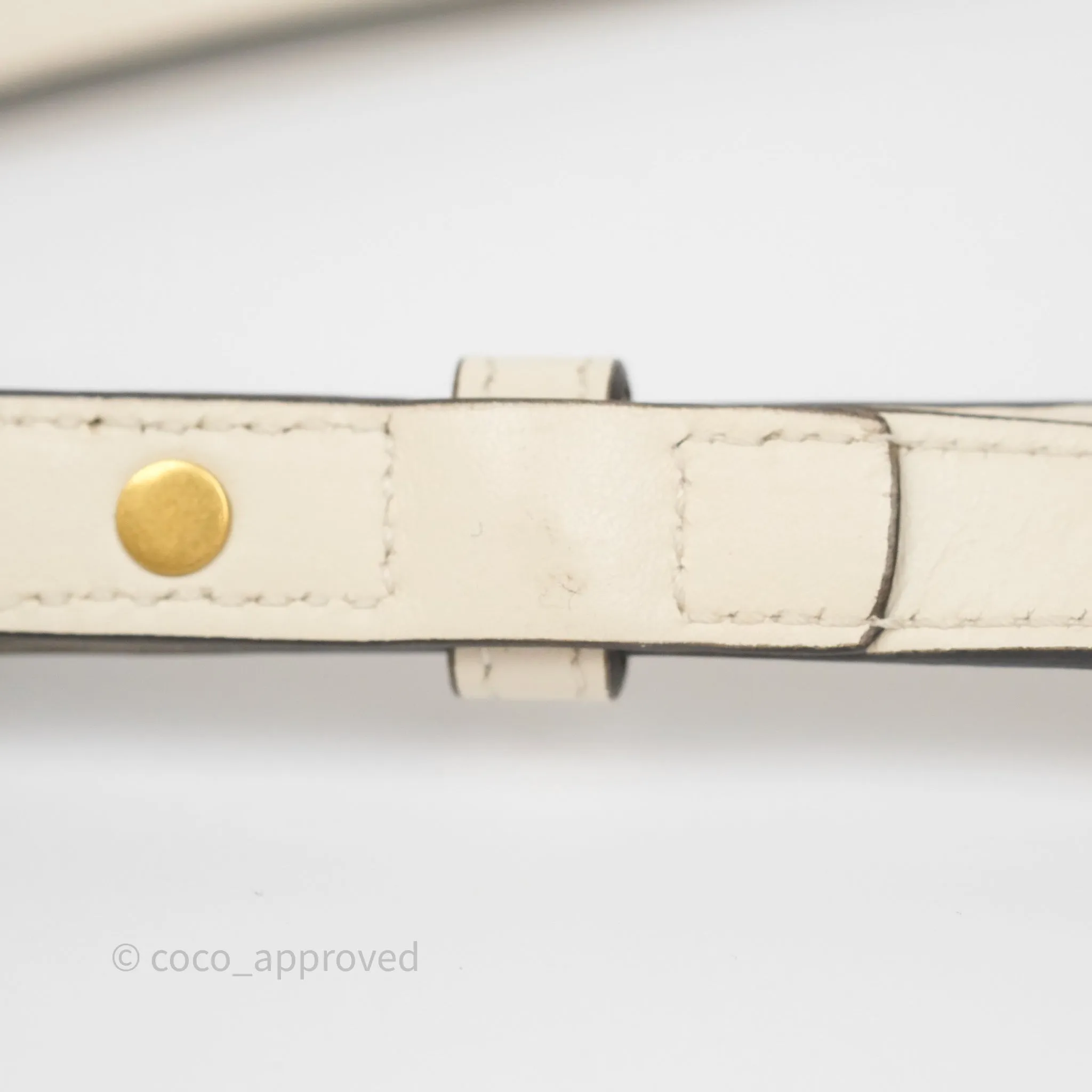 Gucci Small GG Marmont Camera Bag White Calfskin Gold Hardware