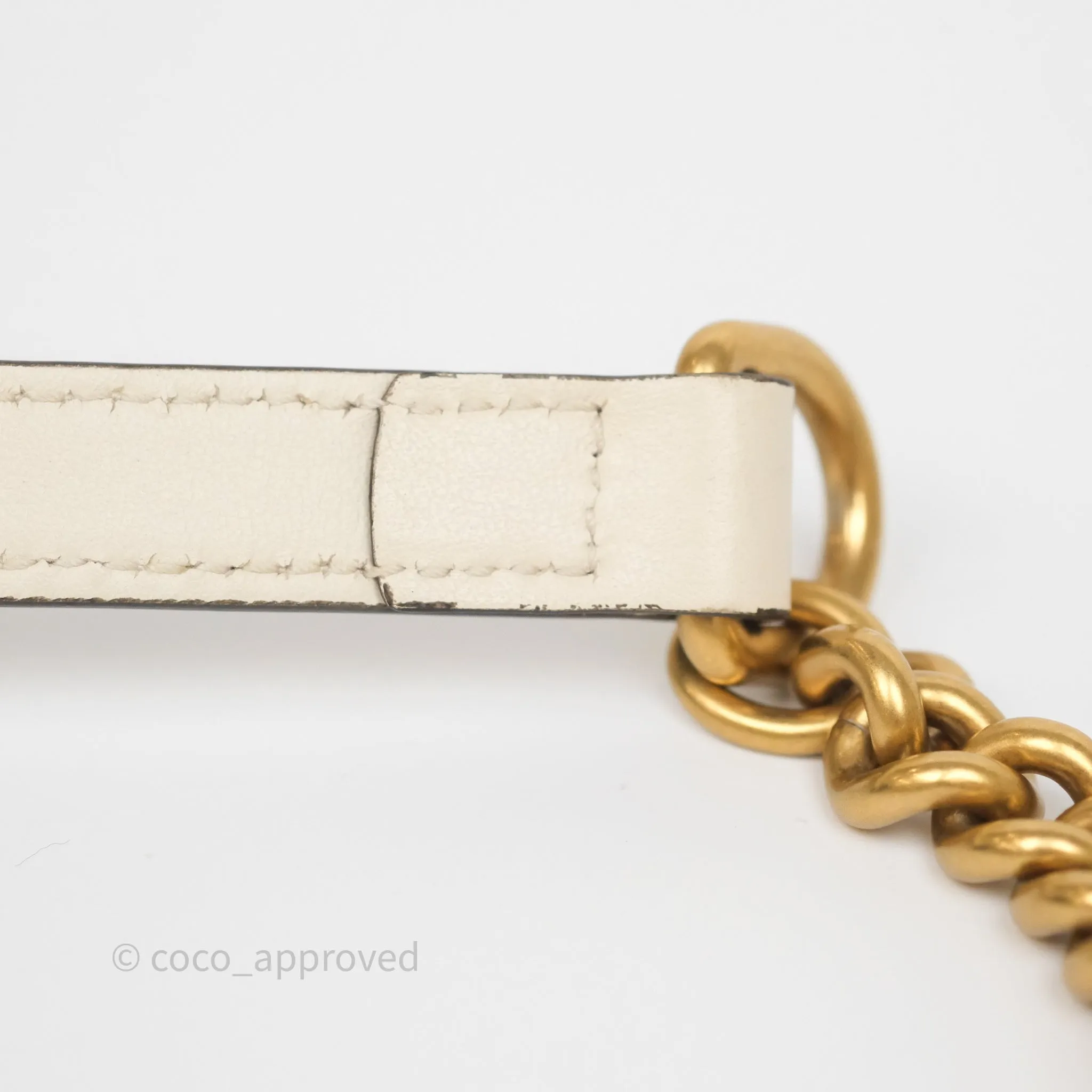 Gucci Small GG Marmont Camera Bag White Calfskin Gold Hardware