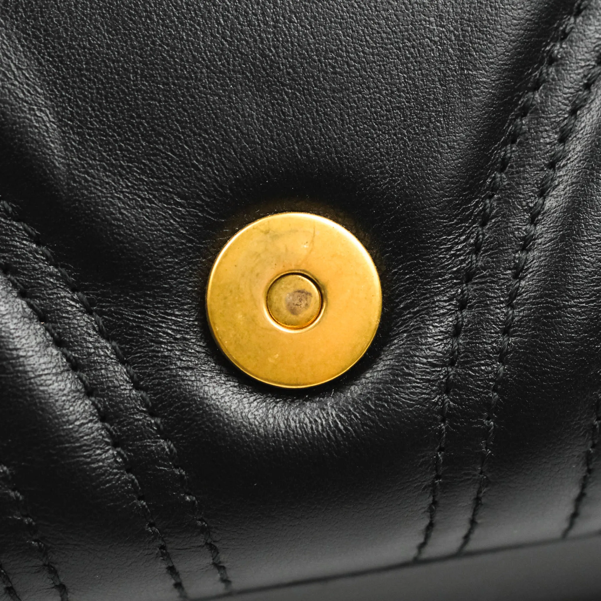 Gucci Small GG Marmont Shoulder Bag Matelasse with Sylvie Web Strap Black