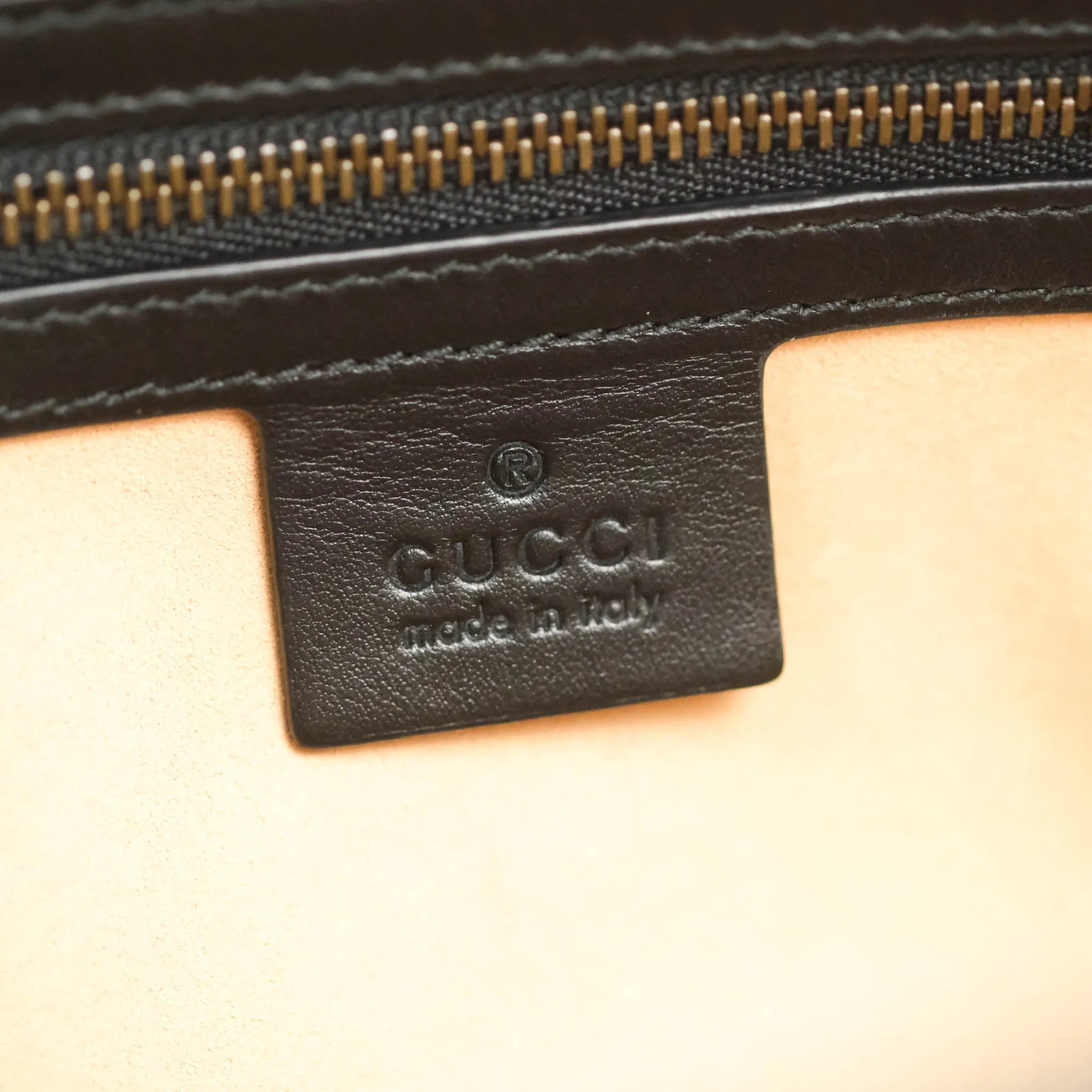 Gucci Small GG Marmont Shoulder Bag Matelasse with Sylvie Web Strap Black