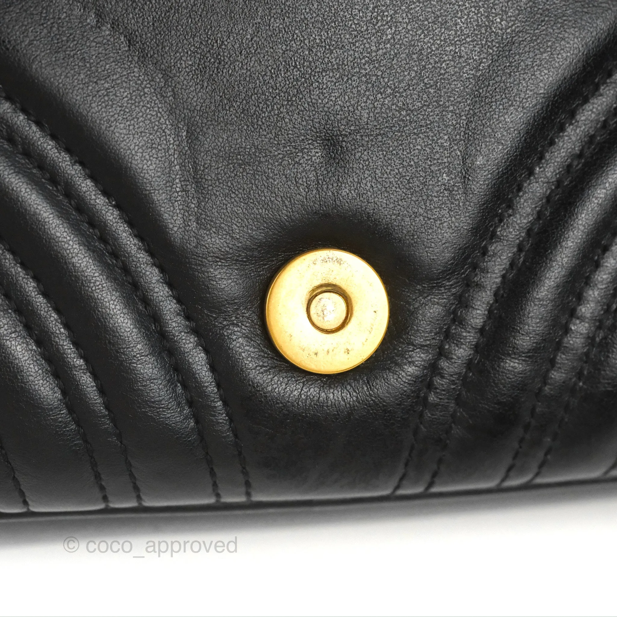 Gucci Small GG Marmont Shoulder Bag Matelasse with Sylvie Web Strap Black