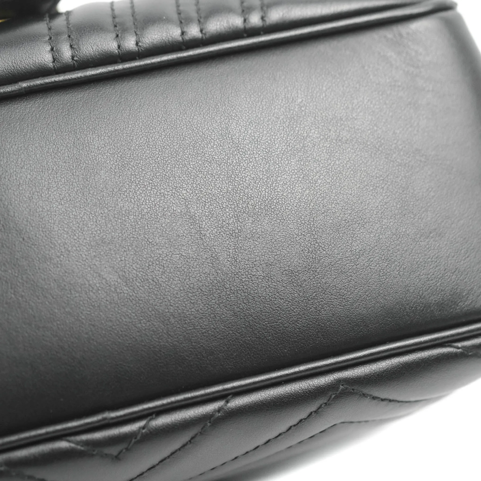 Gucci Small GG Marmont Shoulder Bag Matelasse with Sylvie Web Strap Black