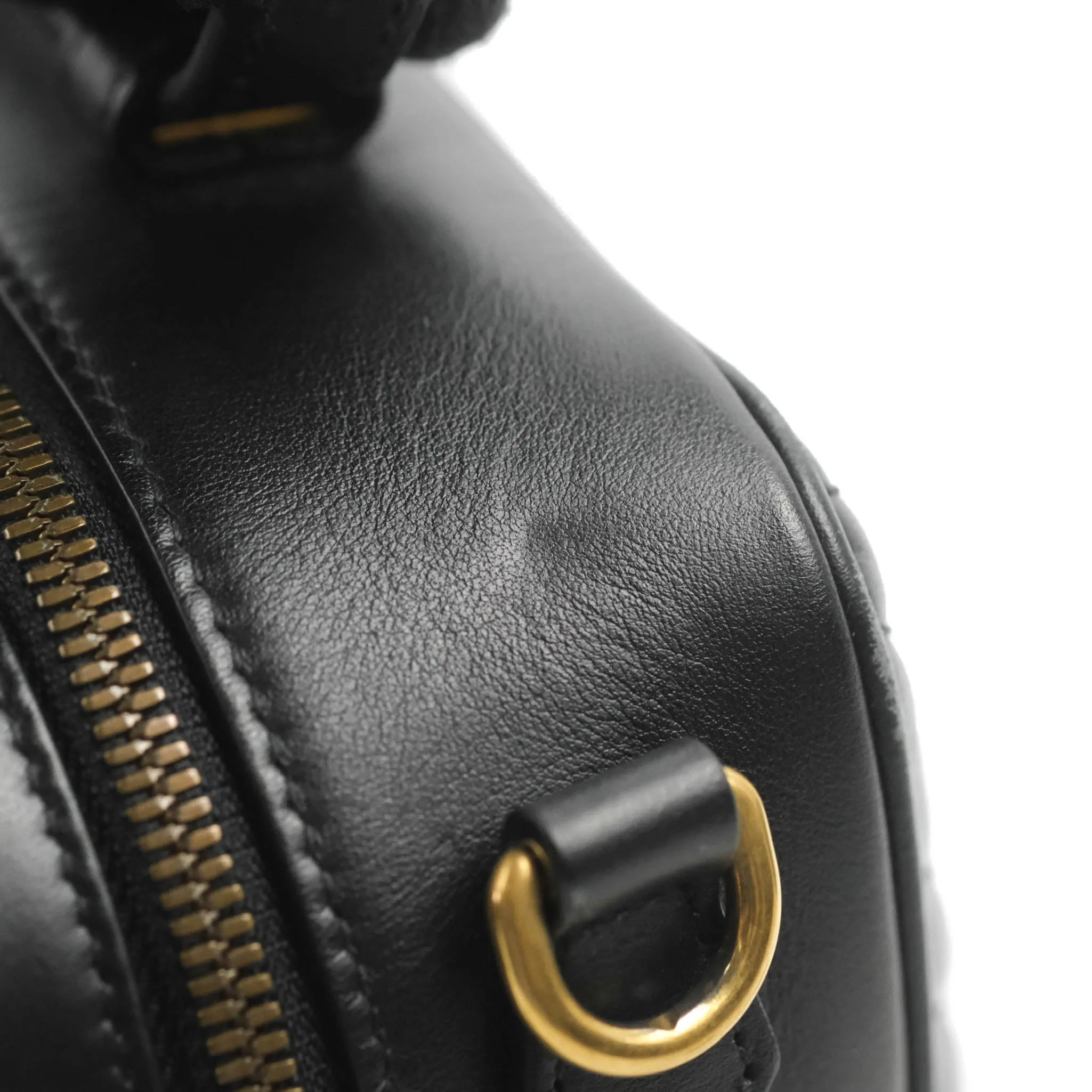 Gucci Small GG Marmont Shoulder Bag Matelasse with Sylvie Web Strap Black