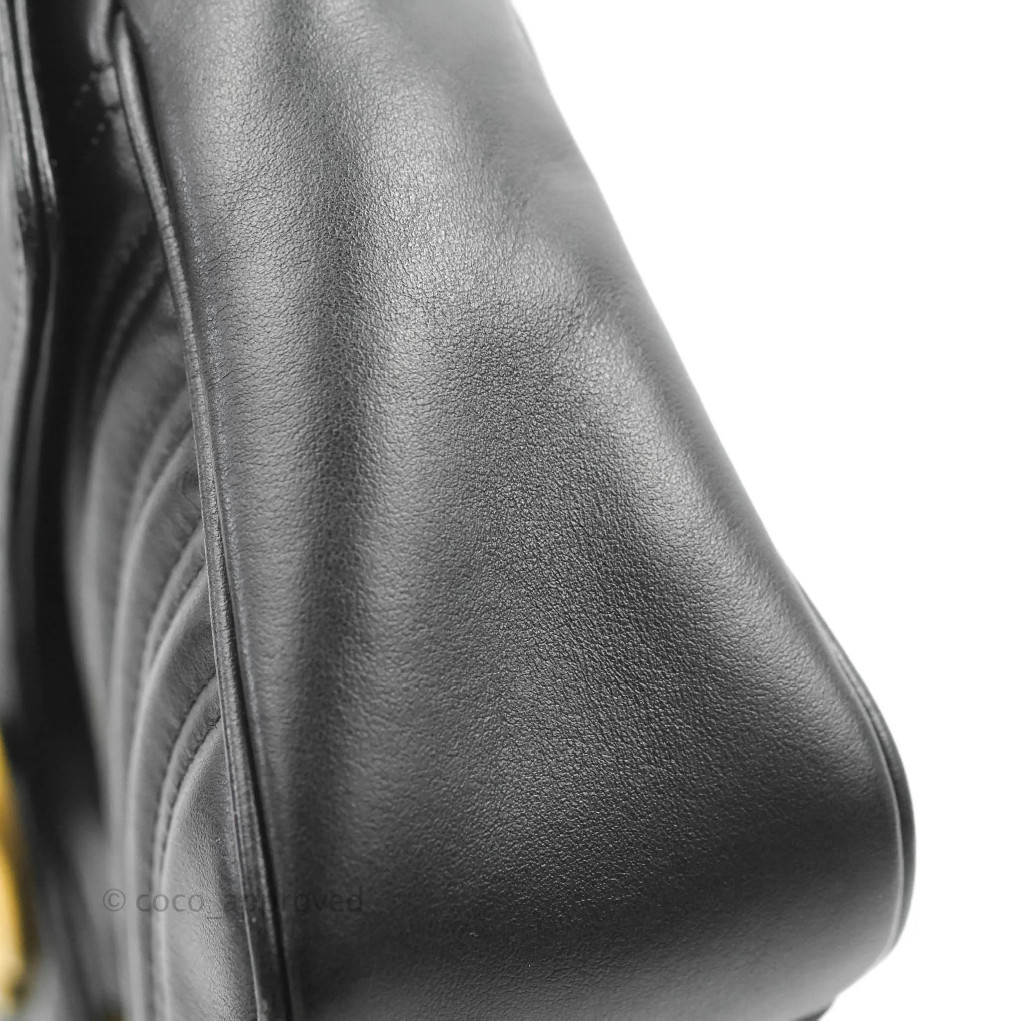 Gucci Small Marmont Black Calfskin Gold Hardware