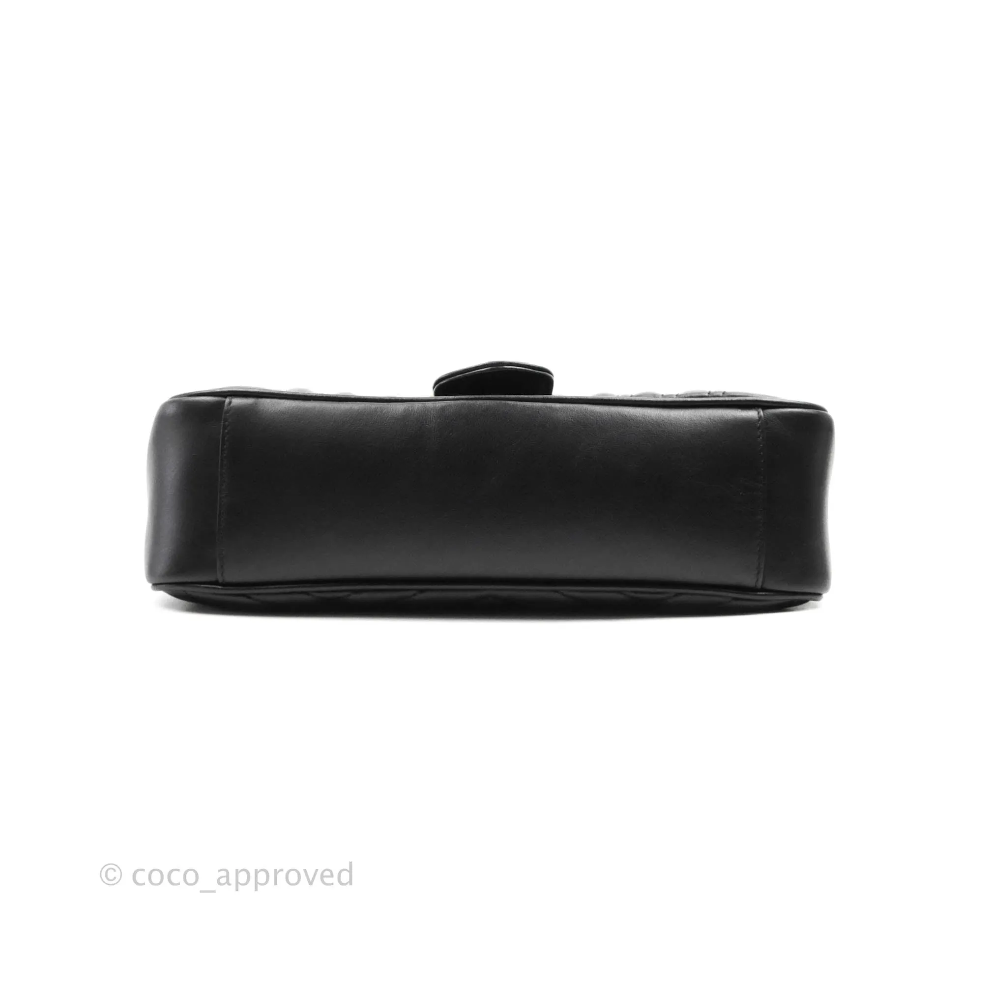 Gucci Small Marmont Black Calfskin Gold Hardware