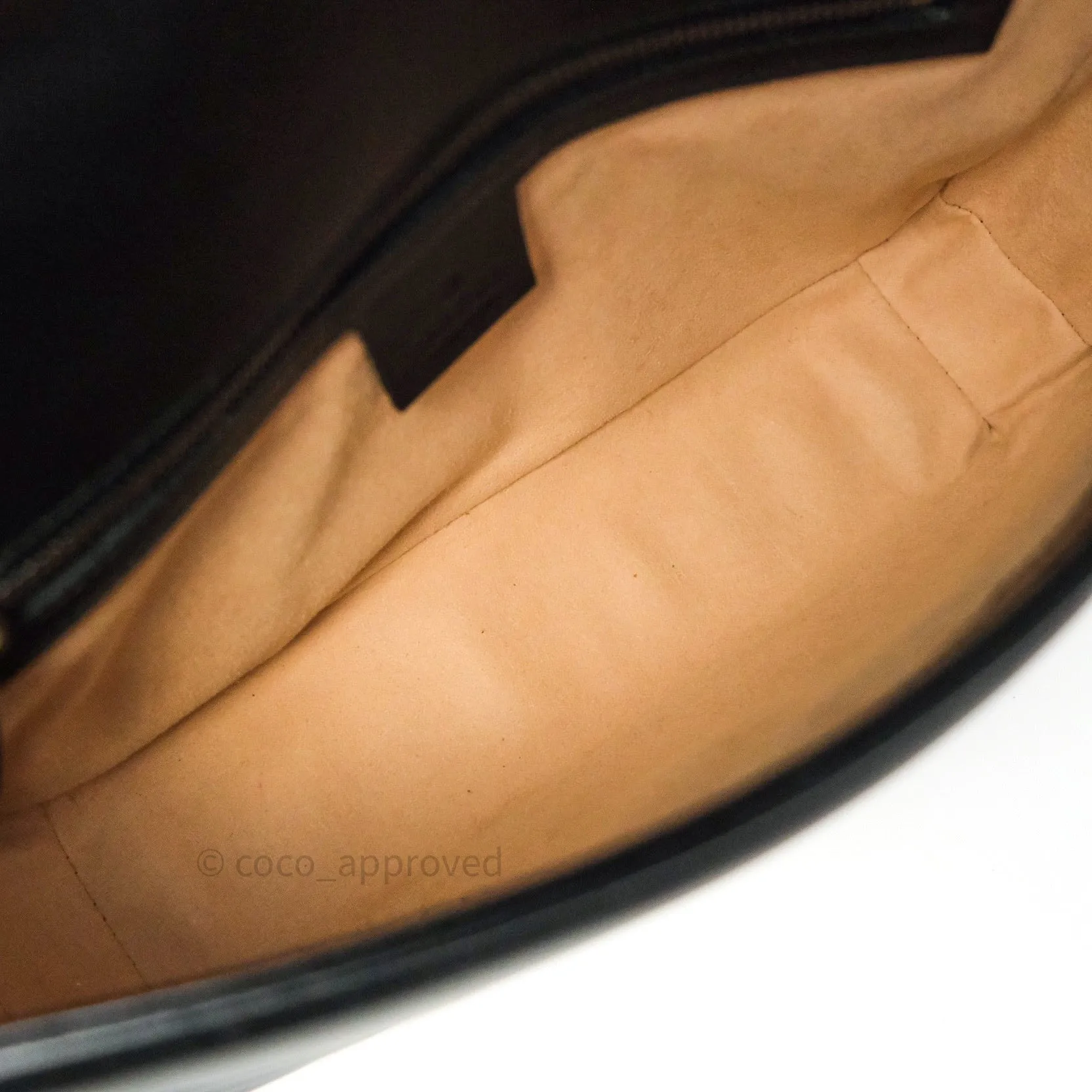 Gucci Small Marmont Black Calfskin Gold Hardware