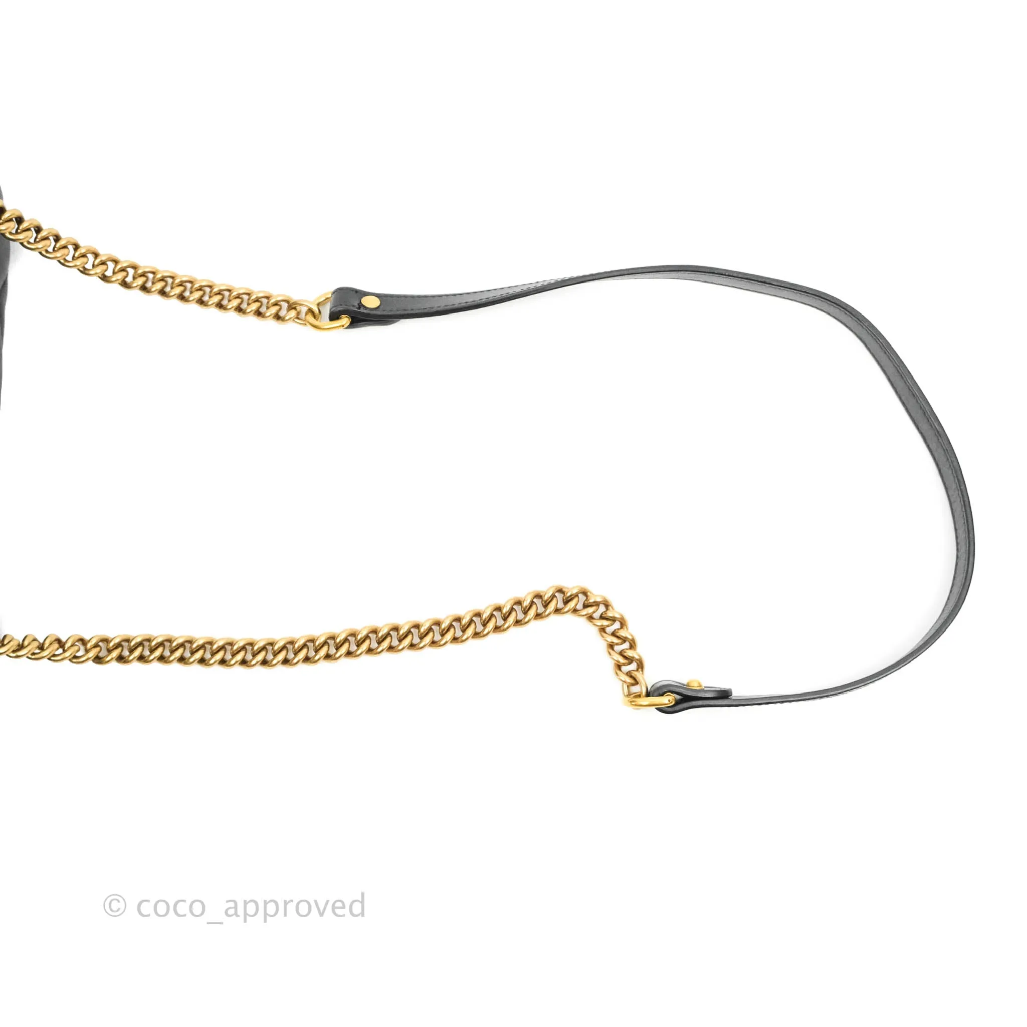 Gucci Small Marmont Black Calfskin Gold Hardware