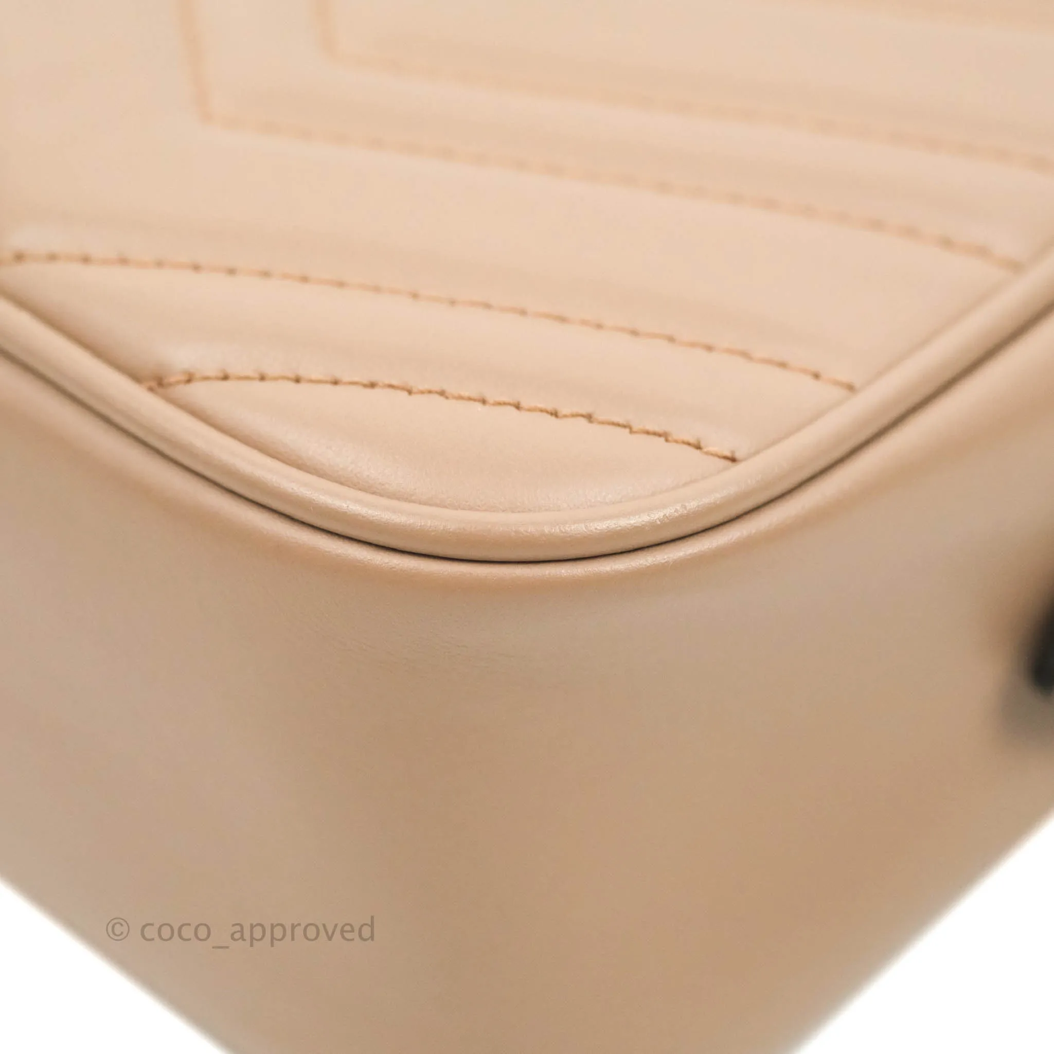 Gucci Small Matelasse GG Marmont Camera Bag Dusty Pink Calfskin Gold Hardware