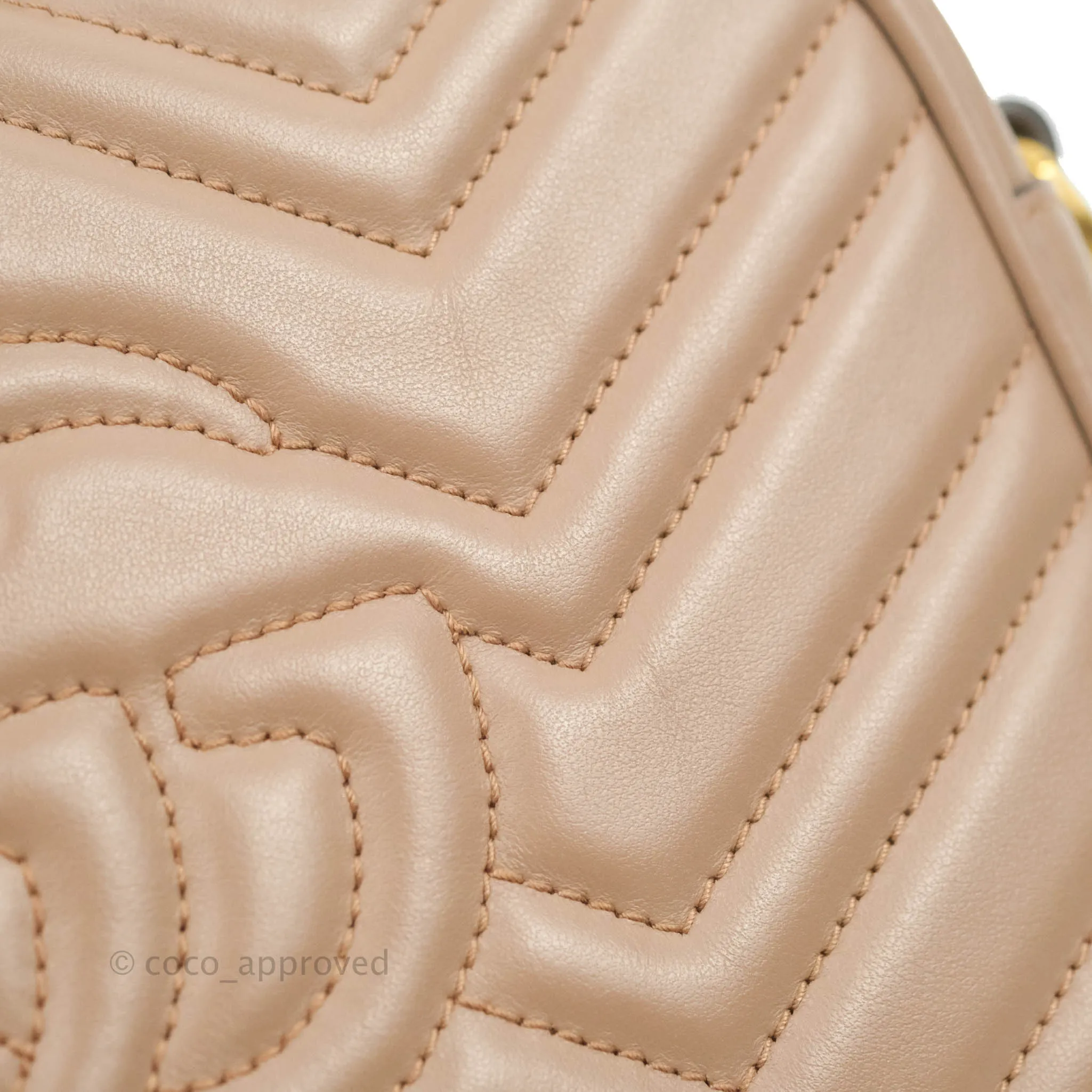 Gucci Small Matelasse GG Marmont Camera Bag Dusty Pink Calfskin Gold Hardware