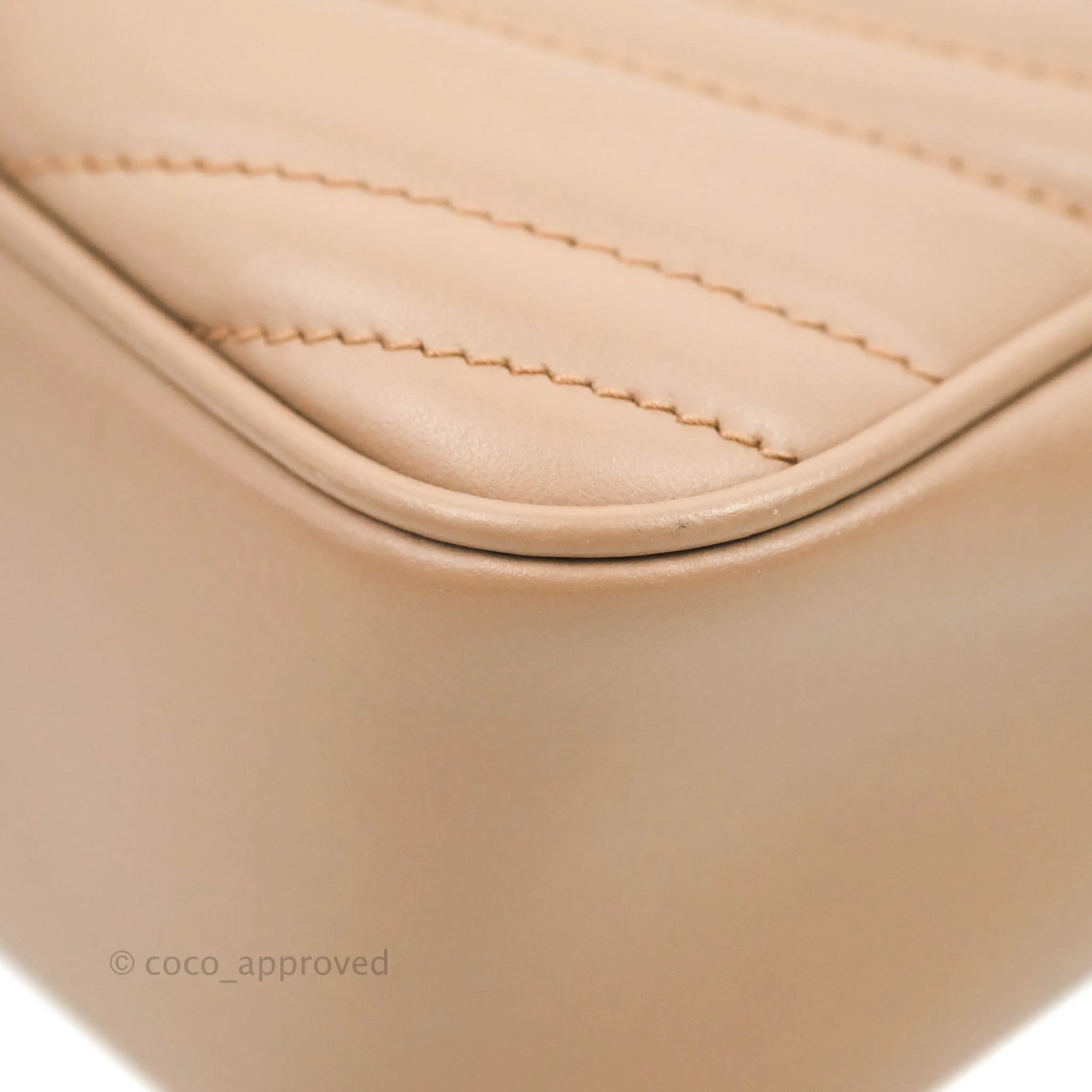 Gucci Small Matelasse GG Marmont Camera Bag Dusty Pink Calfskin Gold Hardware
