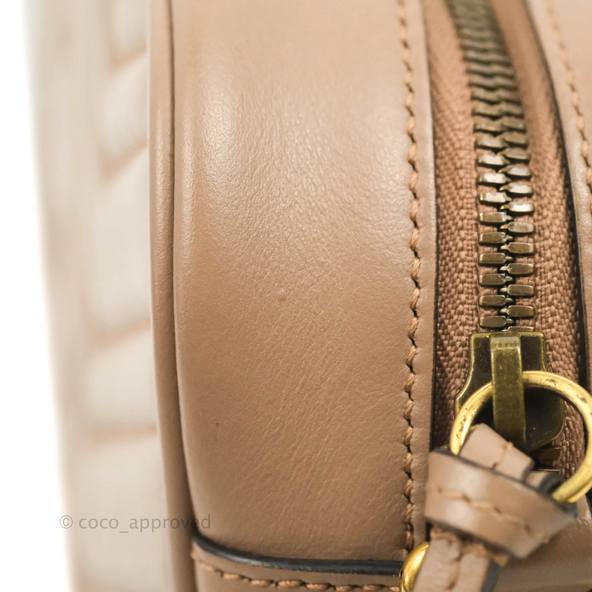 Gucci Small Matelasse GG Marmont Camera Bag Dusty Pink Calfskin Gold Hardware